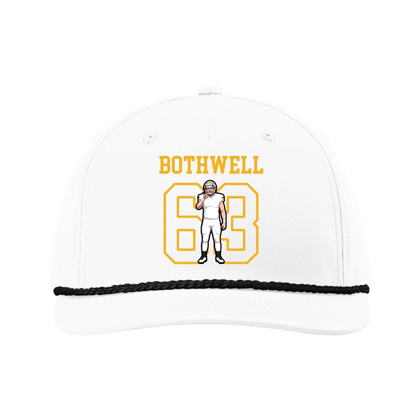 Five-Panel Classic Rope Cap — Shirsey in White