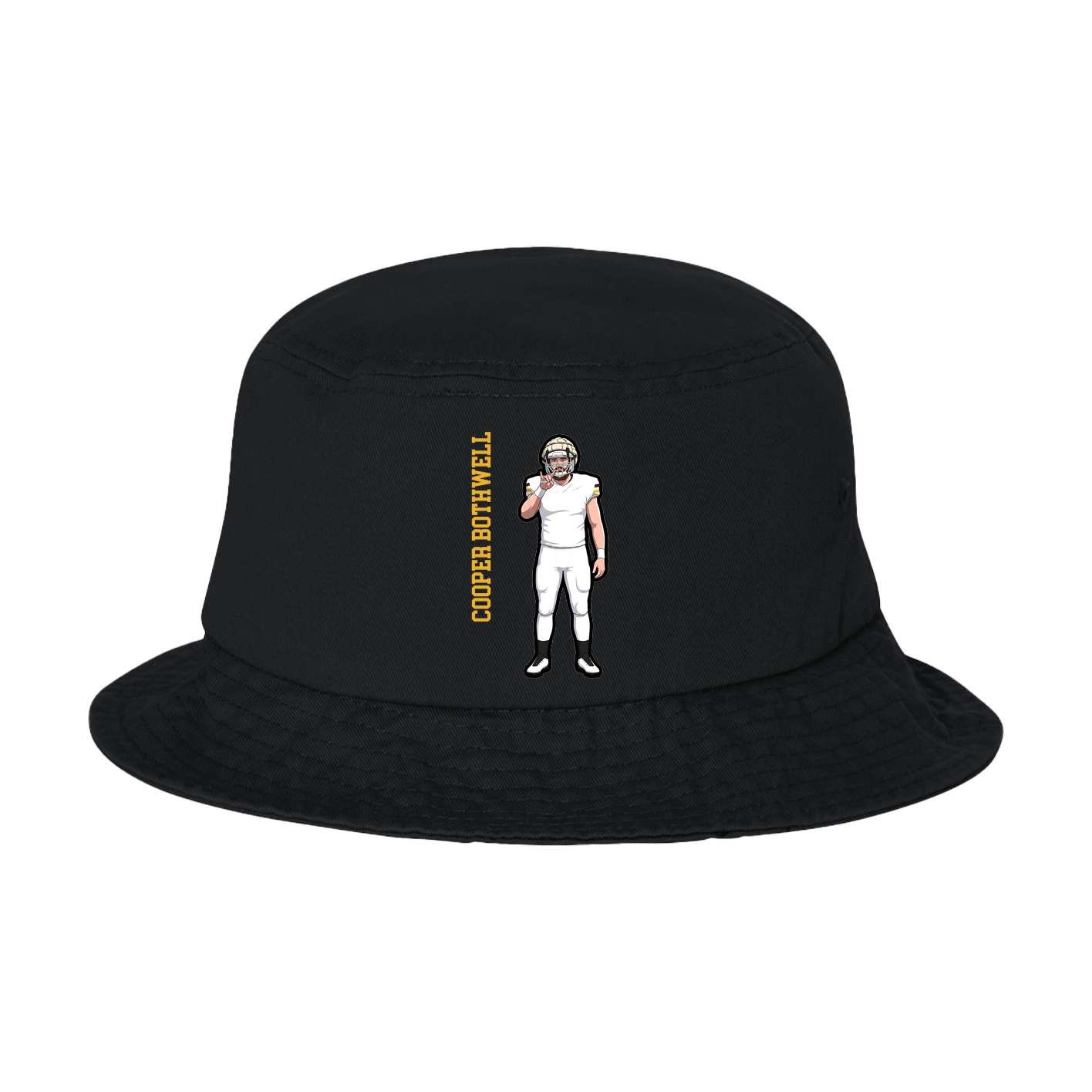 Bucket Cap — Name Vertical in Black