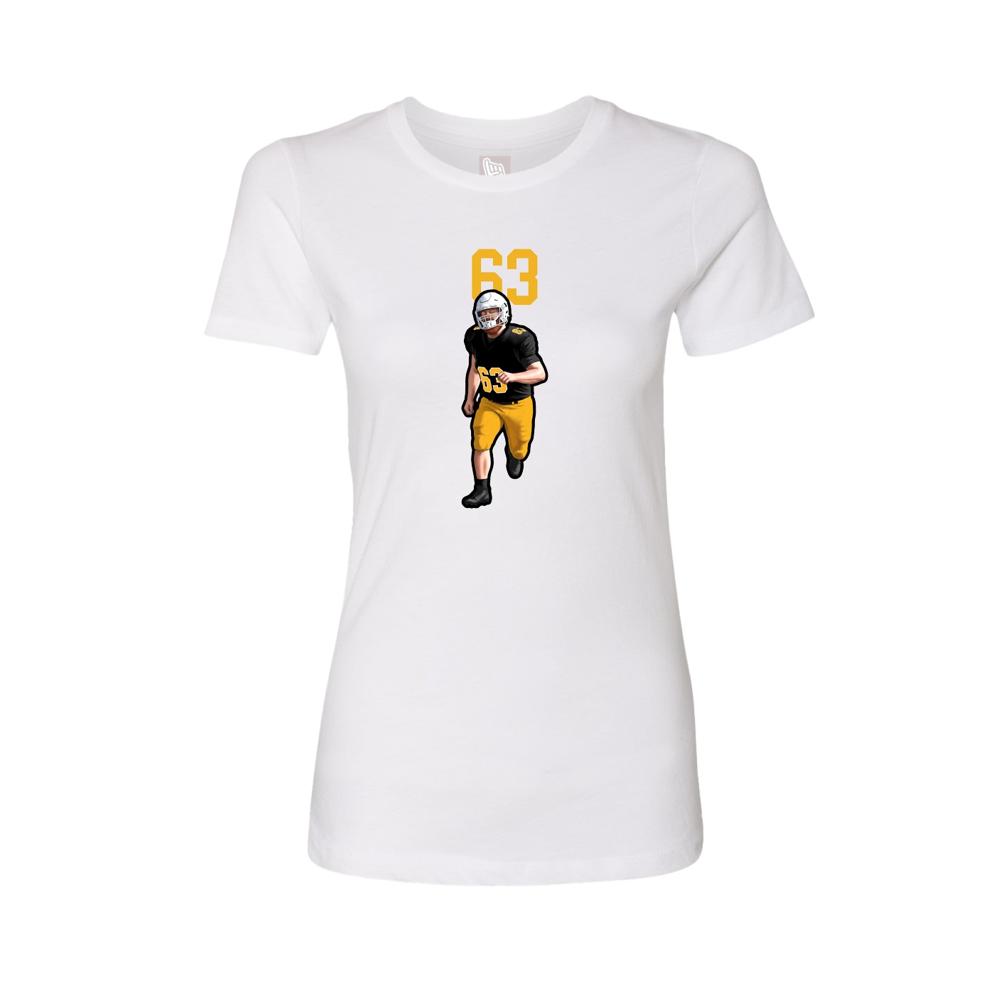 Fitted Women's Tee — Number Top in White