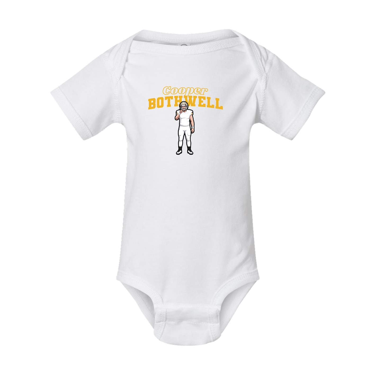 Baby Onesie — Name Arch in White