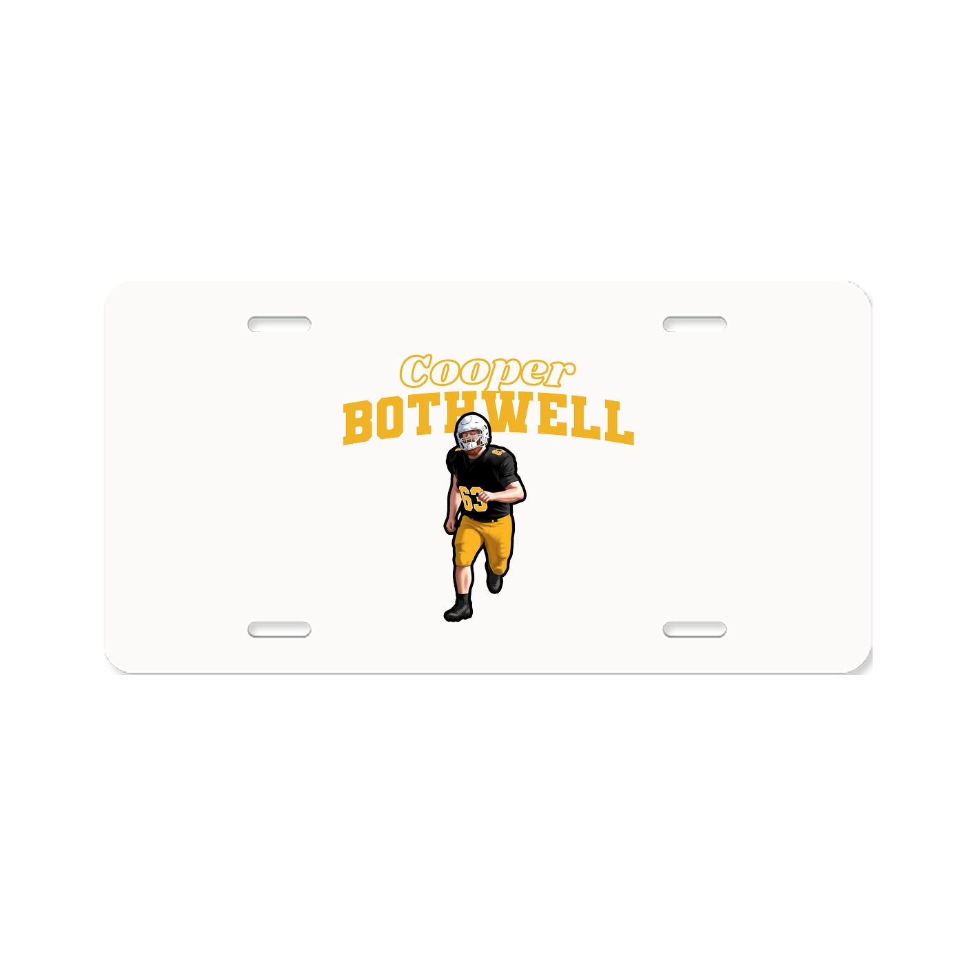 License Plate — Name Arch in Classic