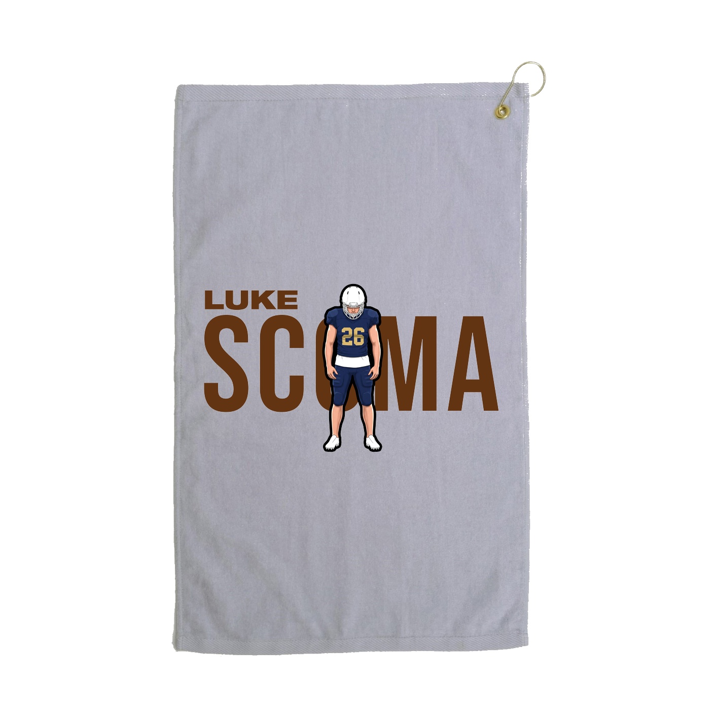 Golf Towel — Player Name in Grey