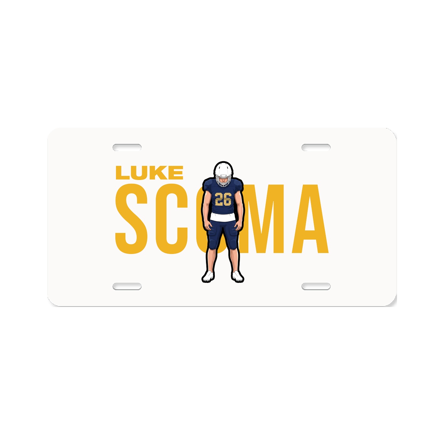License Plate — Player Name in Classic