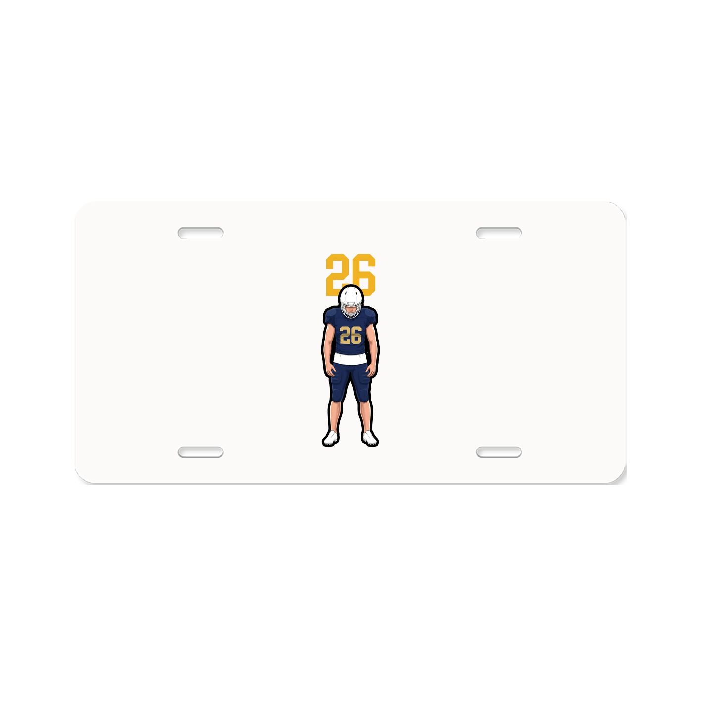 License Plate — Number Top in Classic