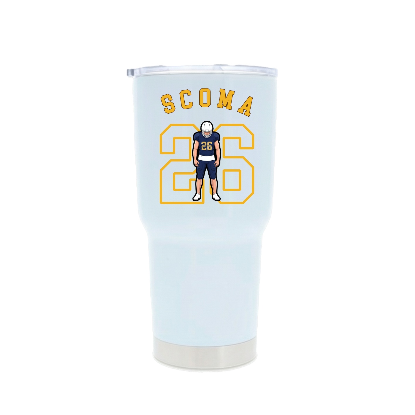 30oz Stainless Steel Tumbler — Shirsey Arch in White