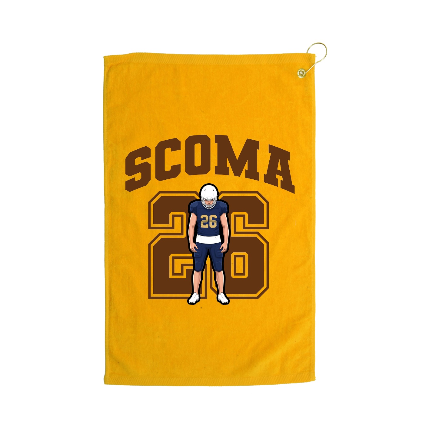 Golf Towel — Number in Gold