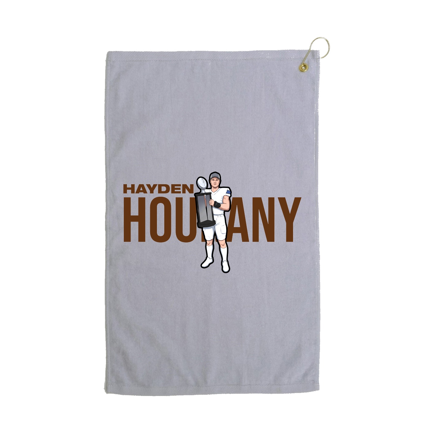 Golf Towel — Player Name in Grey