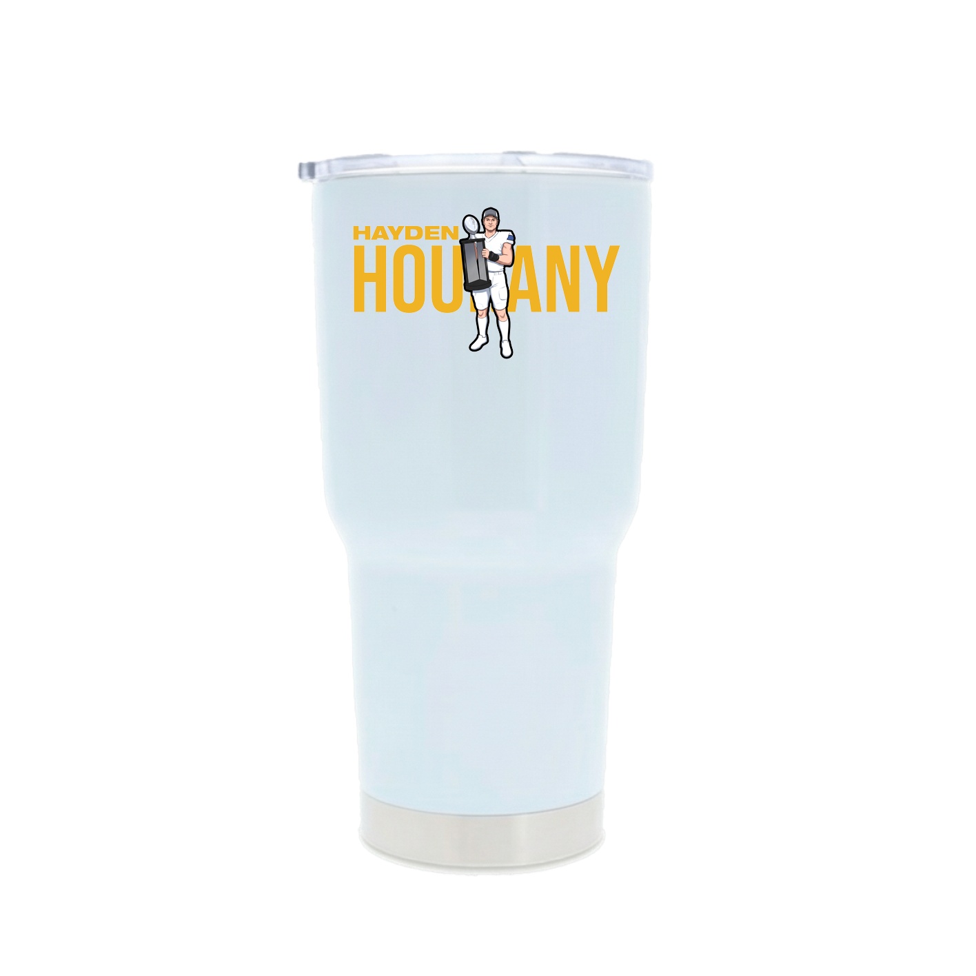 30oz Stainless Steel Tumbler — Player Name in White