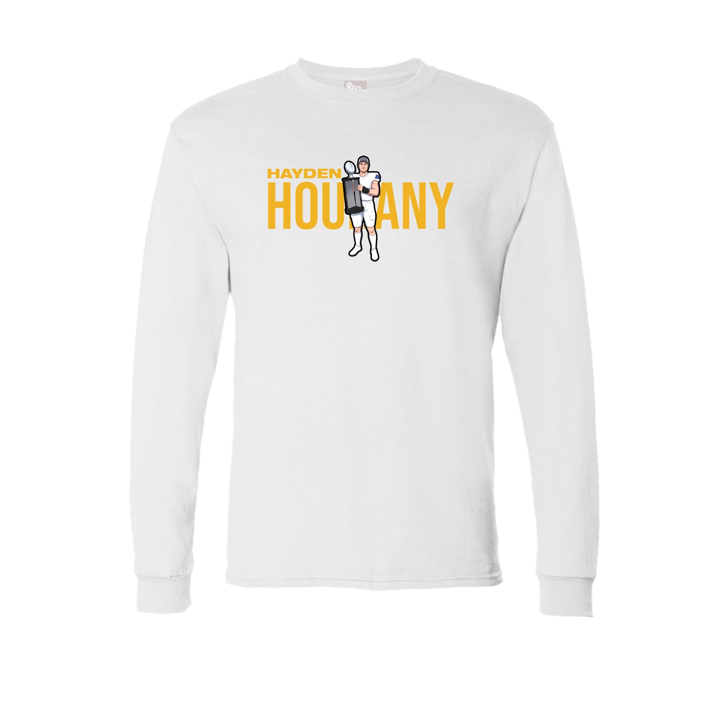 Long Sleeve Tee — Player Name in White