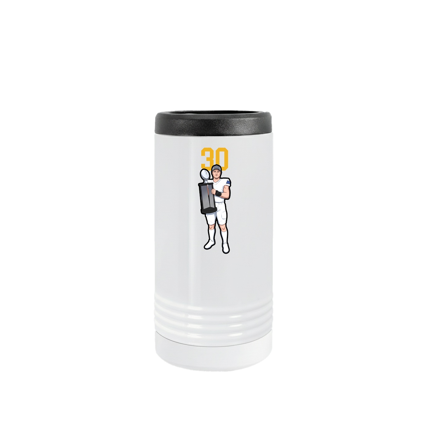 Slim Beverage Holder — Number Top in White