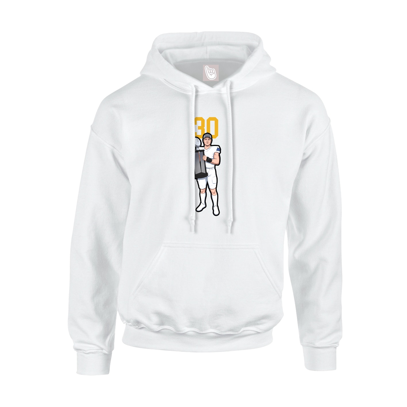 Hoodie — Number Top in White