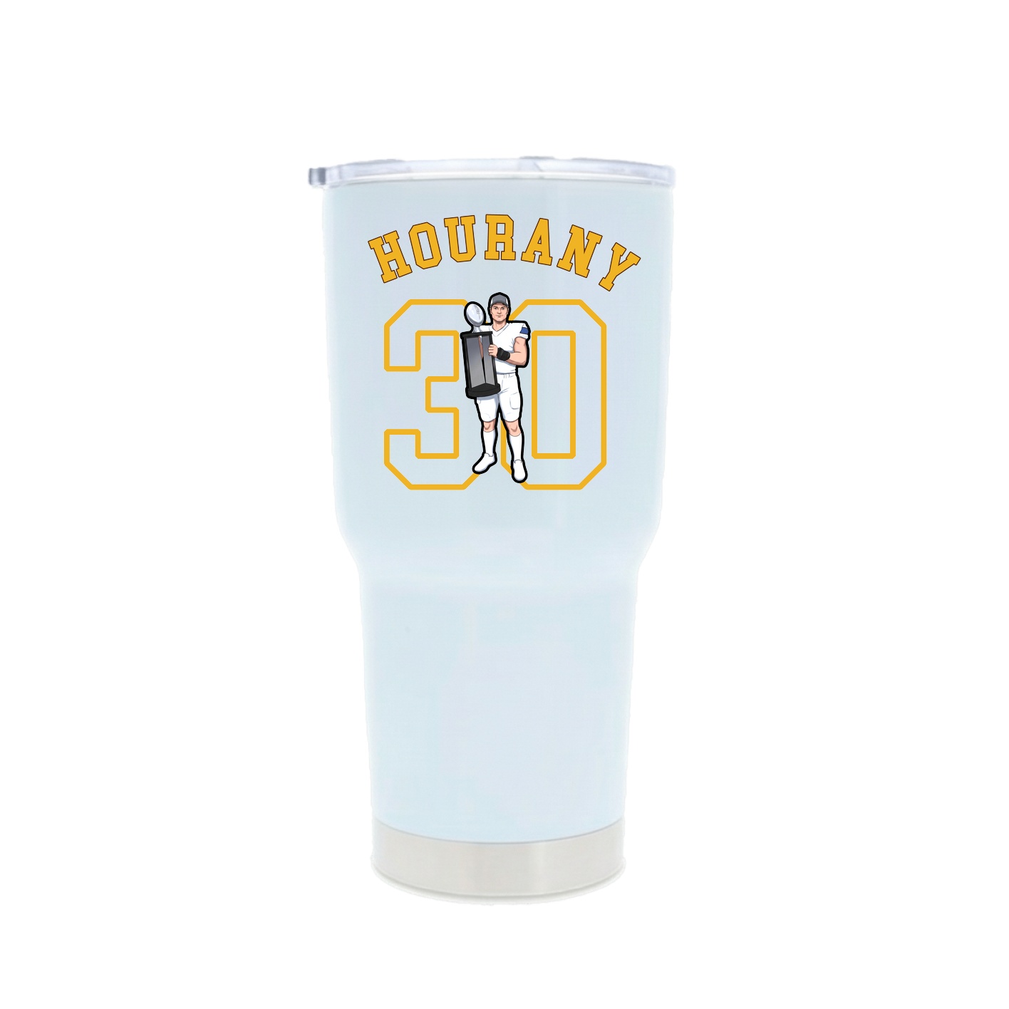 30oz Stainless Steel Tumbler — Shirsey Arch in White