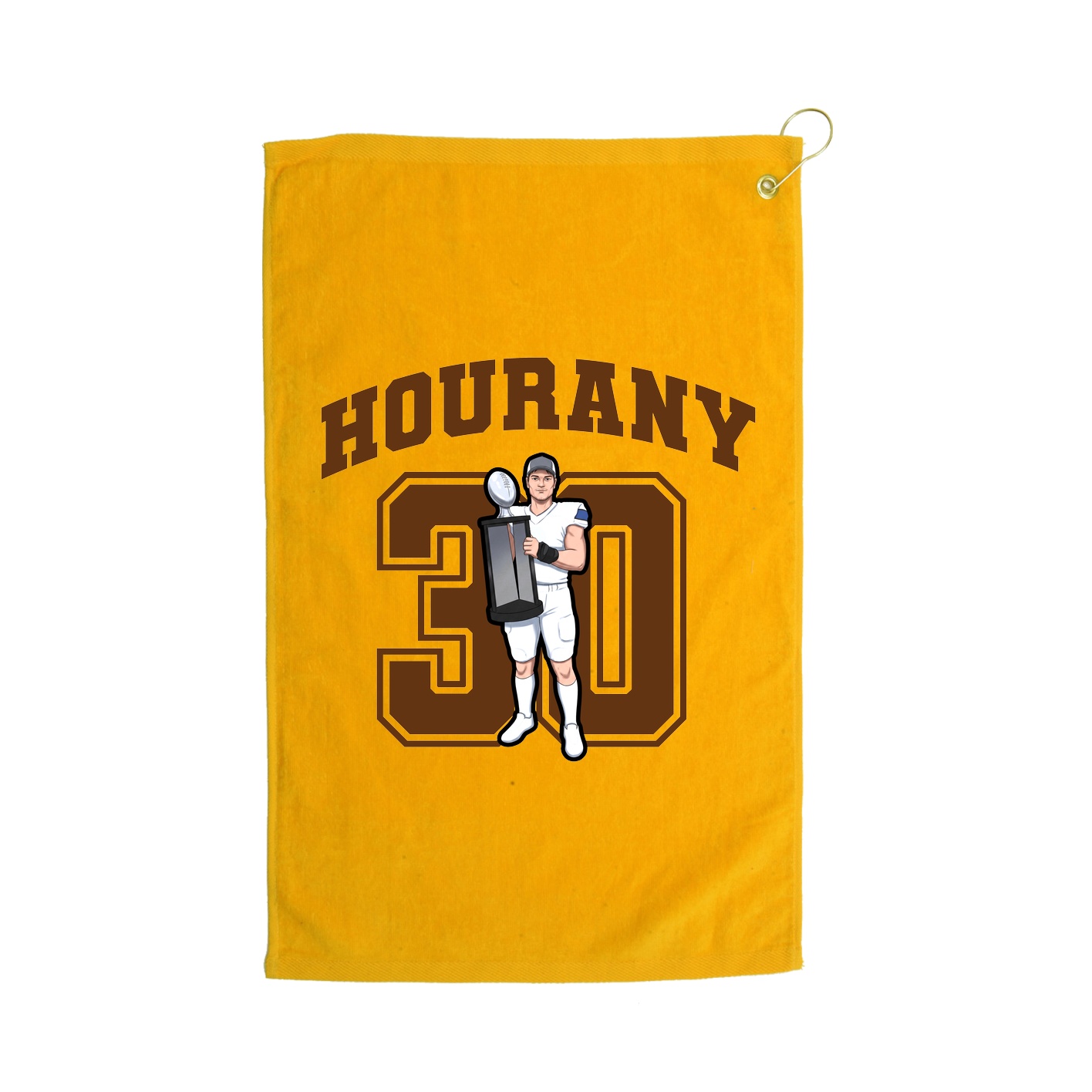 Golf Towel — Number in Gold