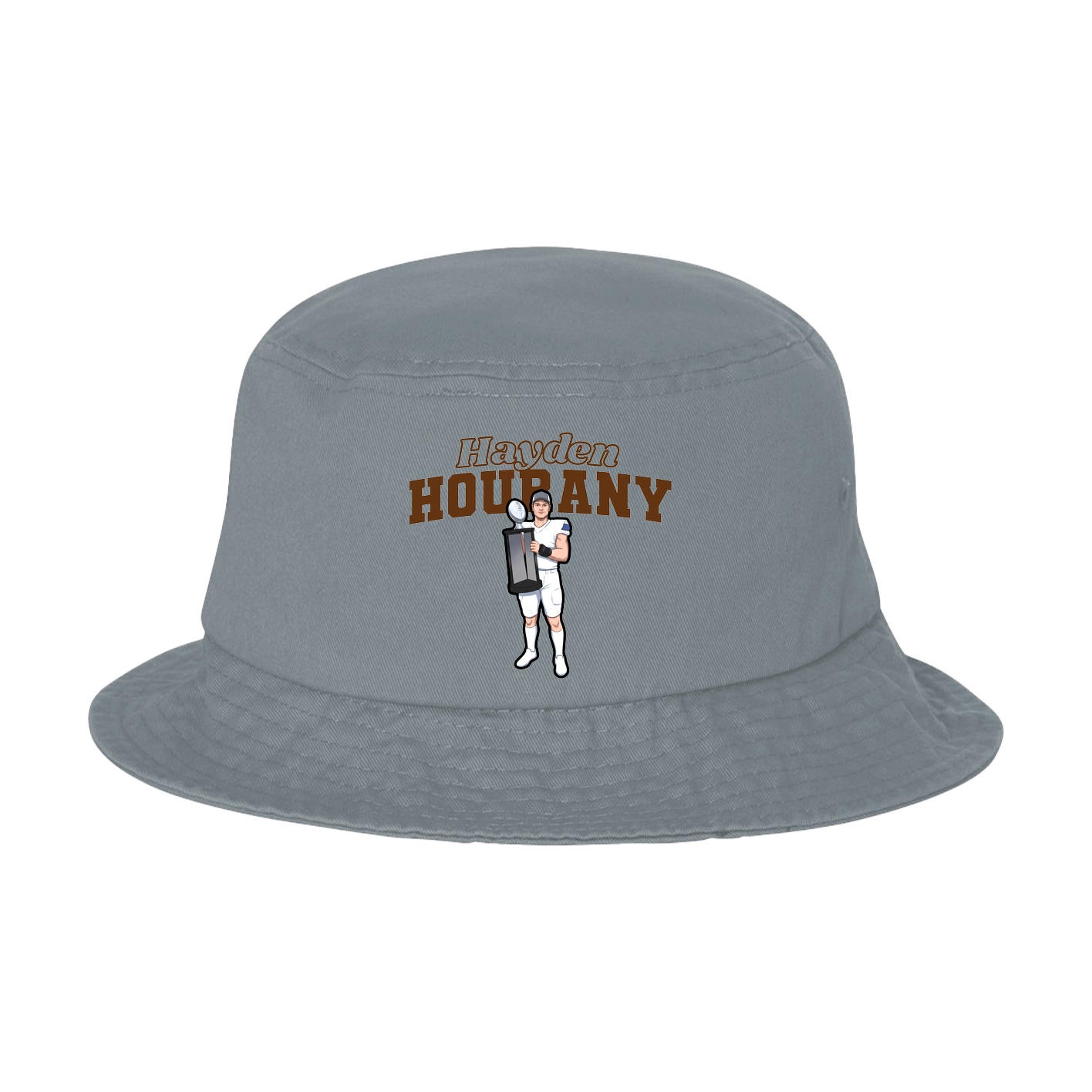 Bucket Cap — Name Arch in Grey