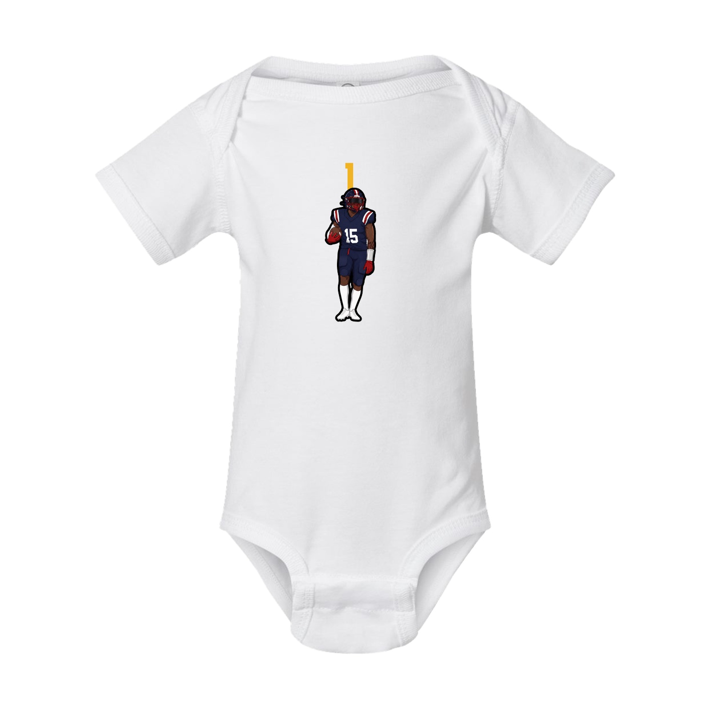 Baby Onesie — Number Top in White