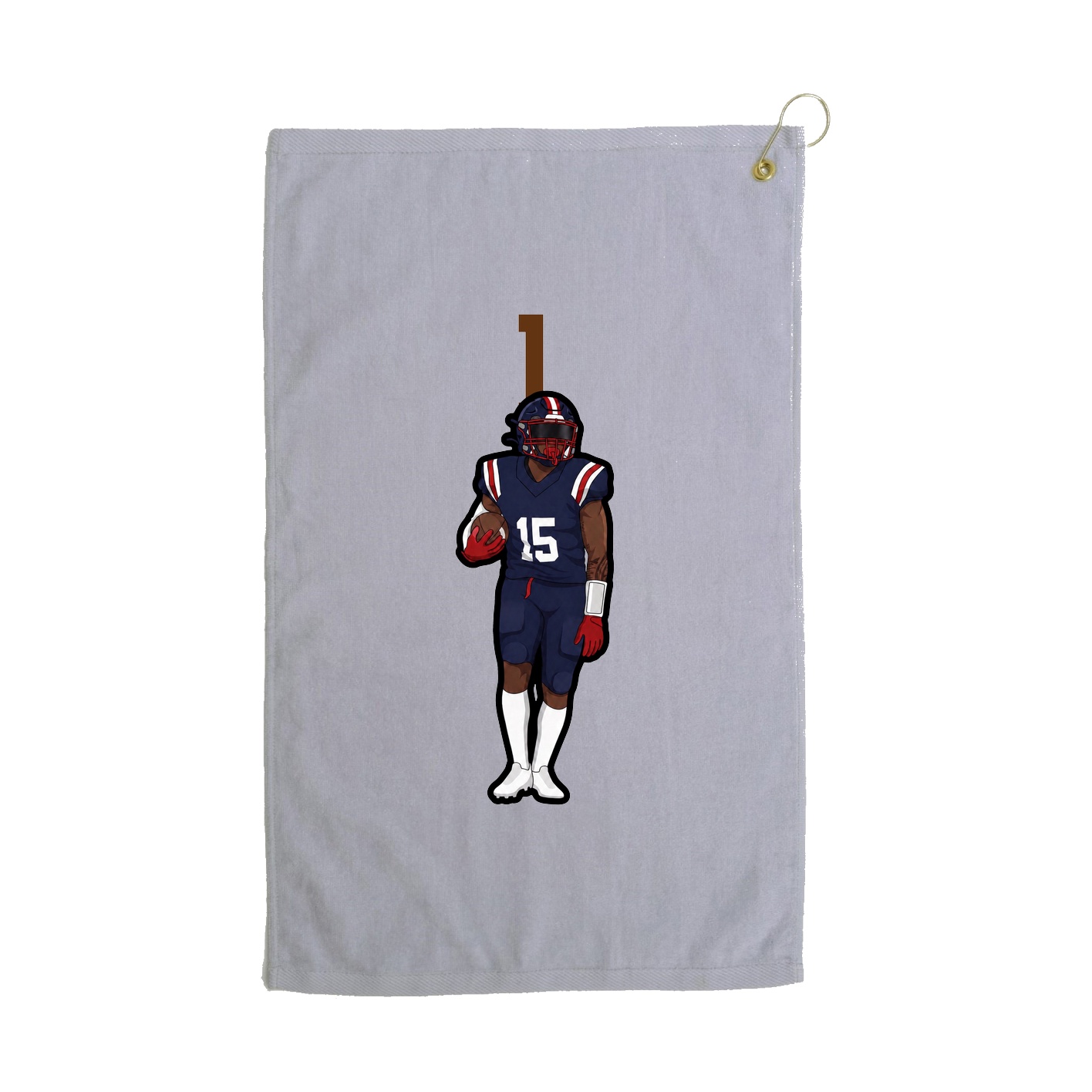 Golf Towel — Number Top in Grey