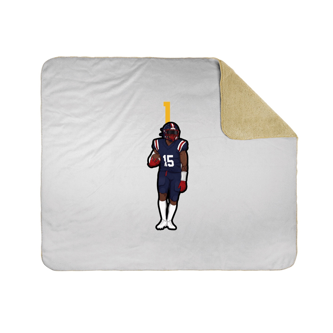Throw Blanket — Number Top in White