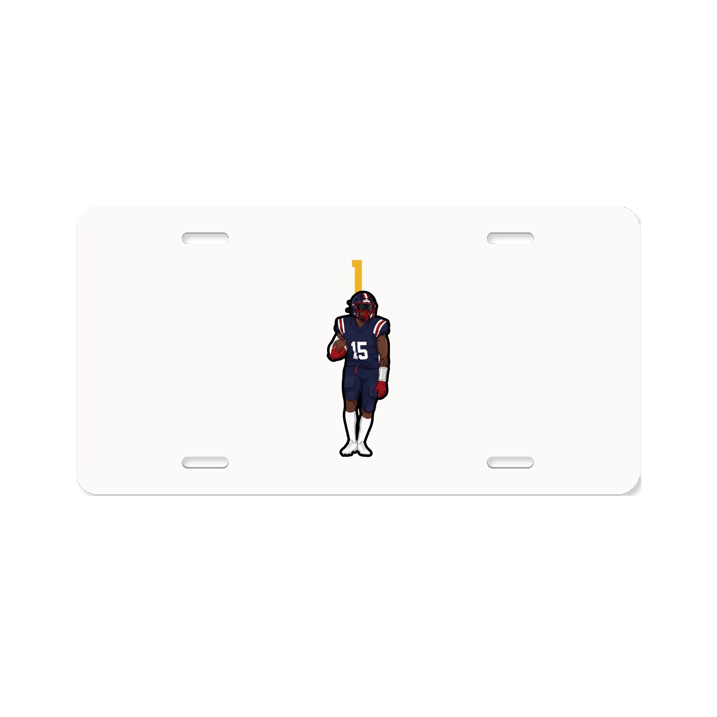 License Plate — Number Top in Classic
