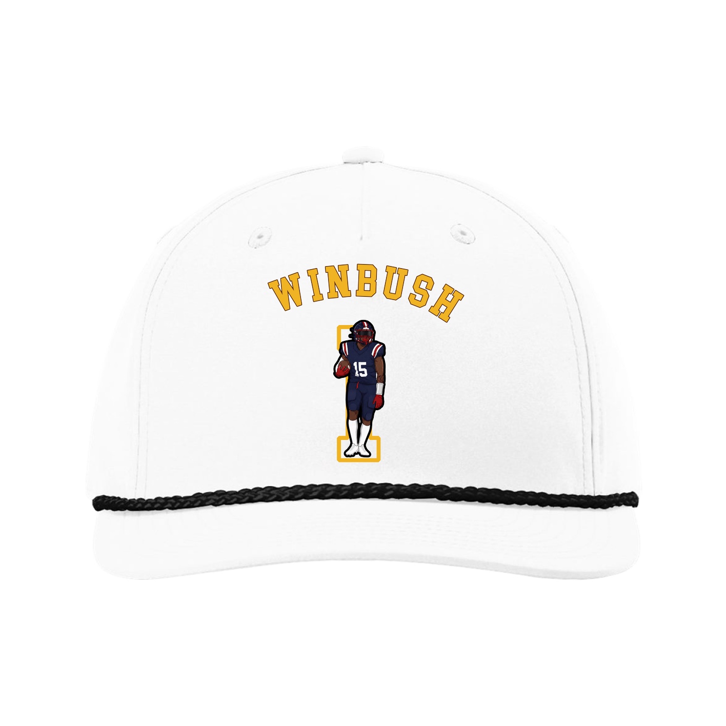 Five-Panel Classic Rope Cap — Shirsey Arch in White
