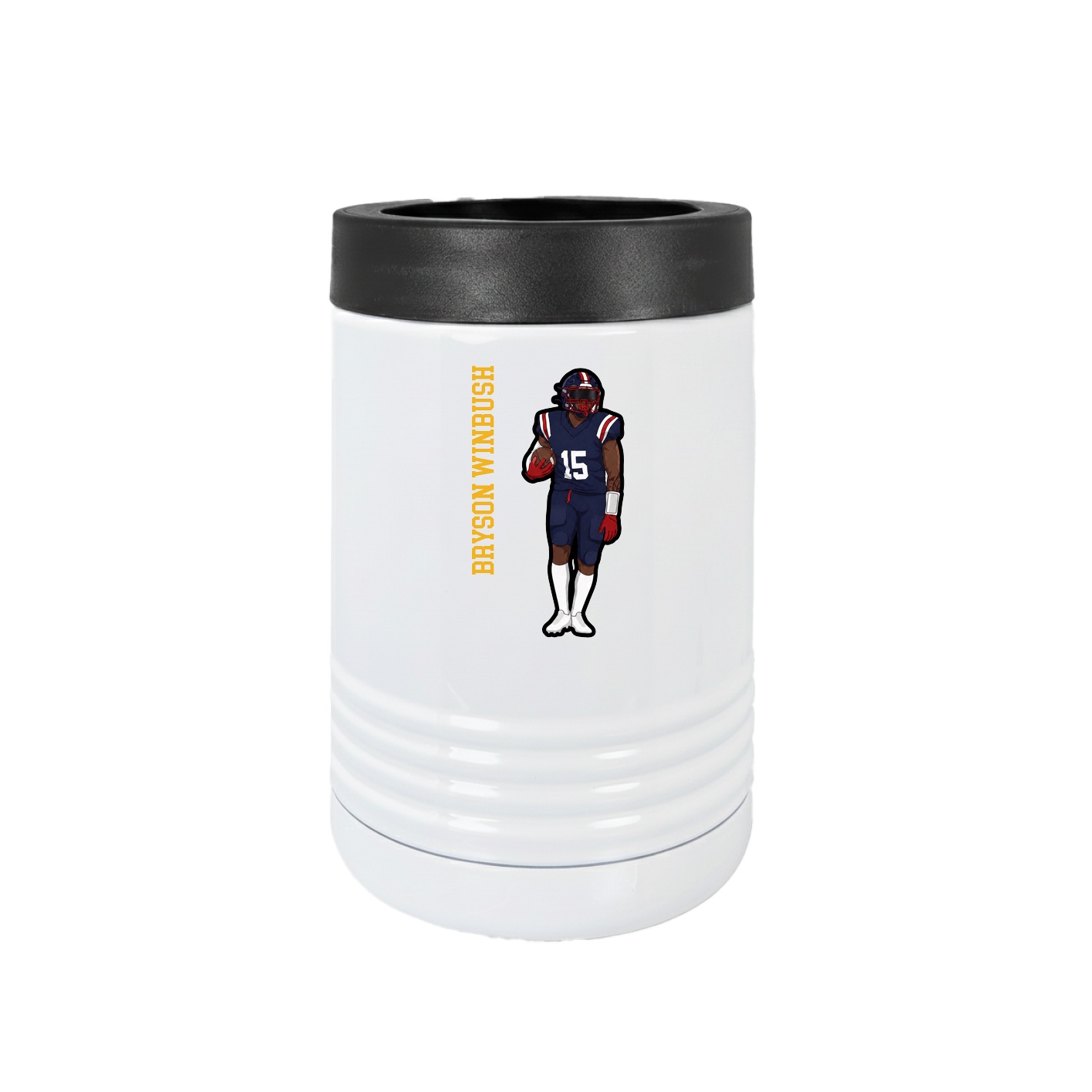Beverage Holder — Name Vertical in White