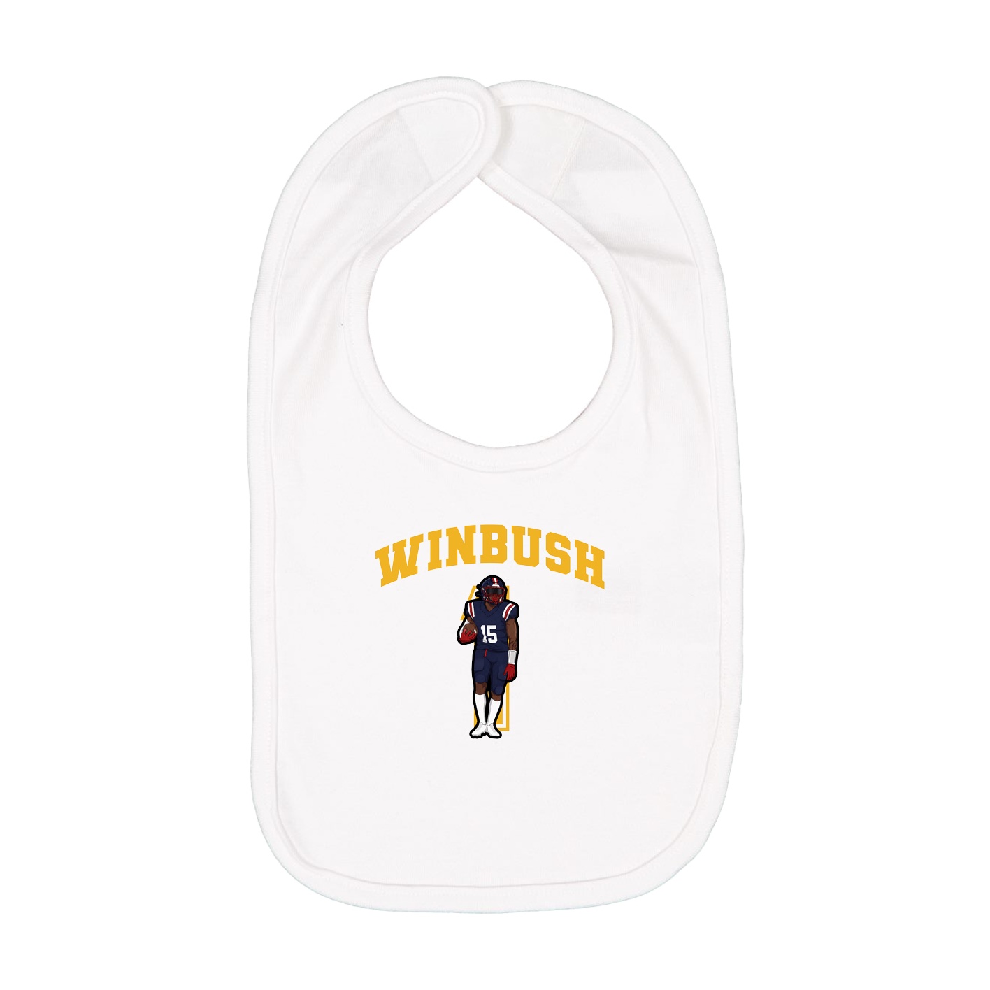 Infant Bib — Number in White