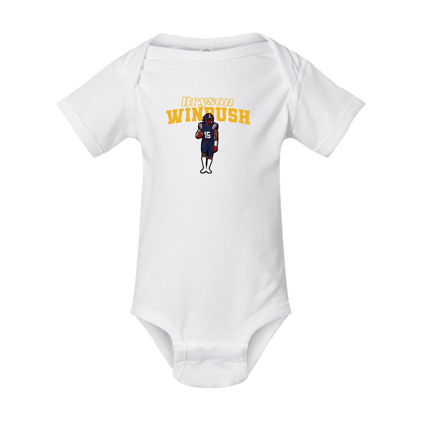 Baby Onesie — Name Arch in White