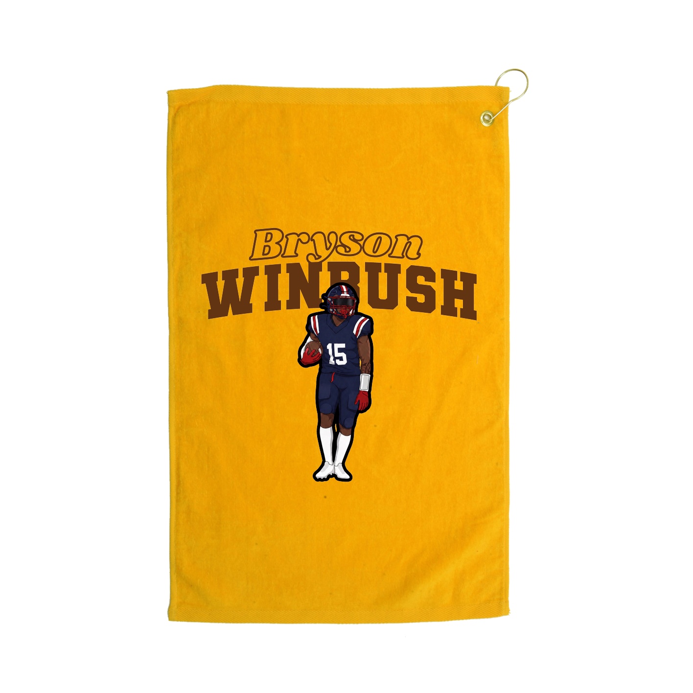 Golf Towel — Name Arch in Gold