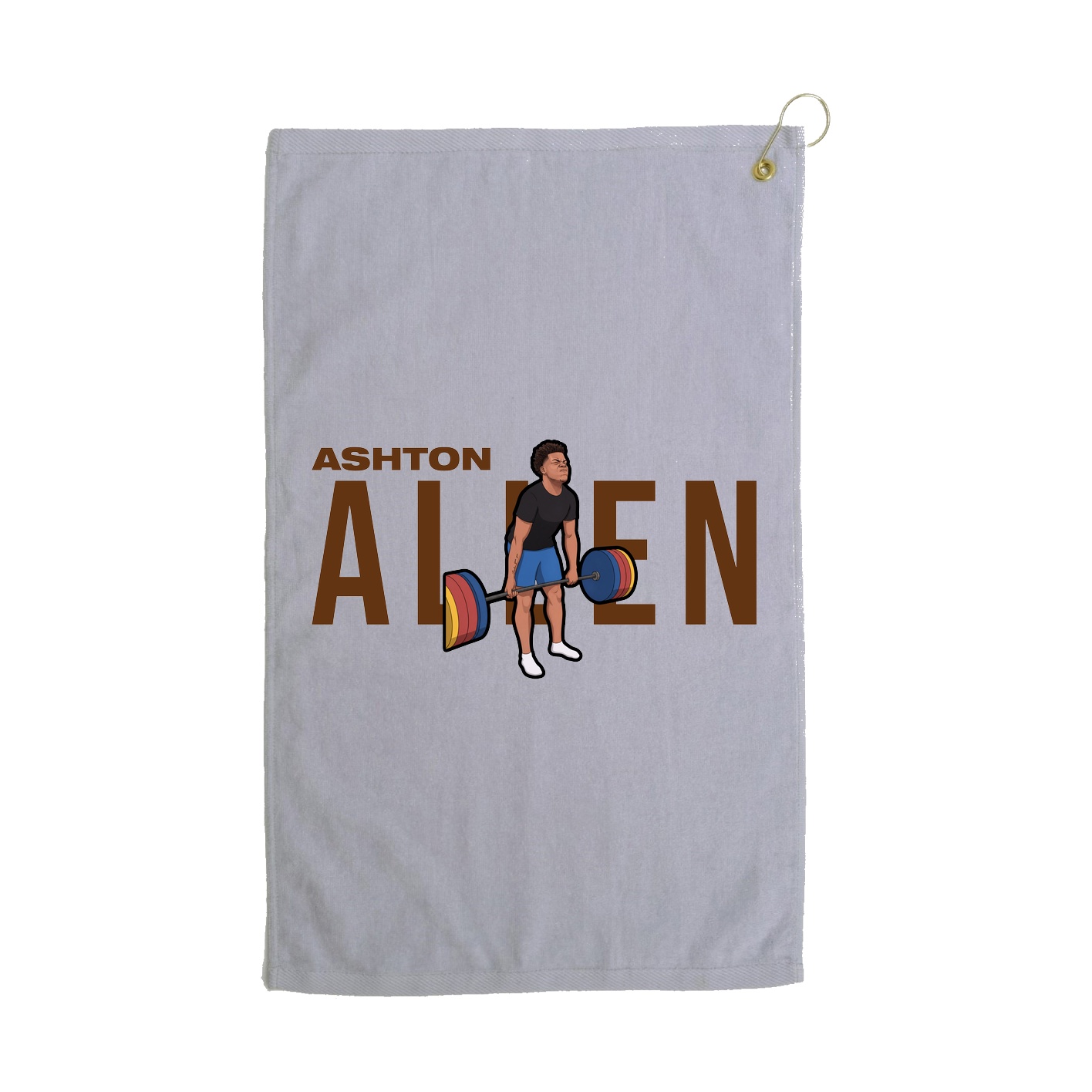 Golf Towel — Player Name in Grey
