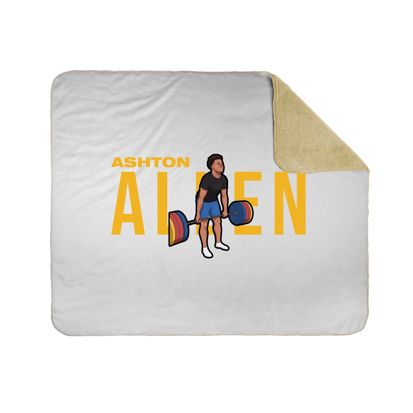 Throw Blanket — Player Name in White