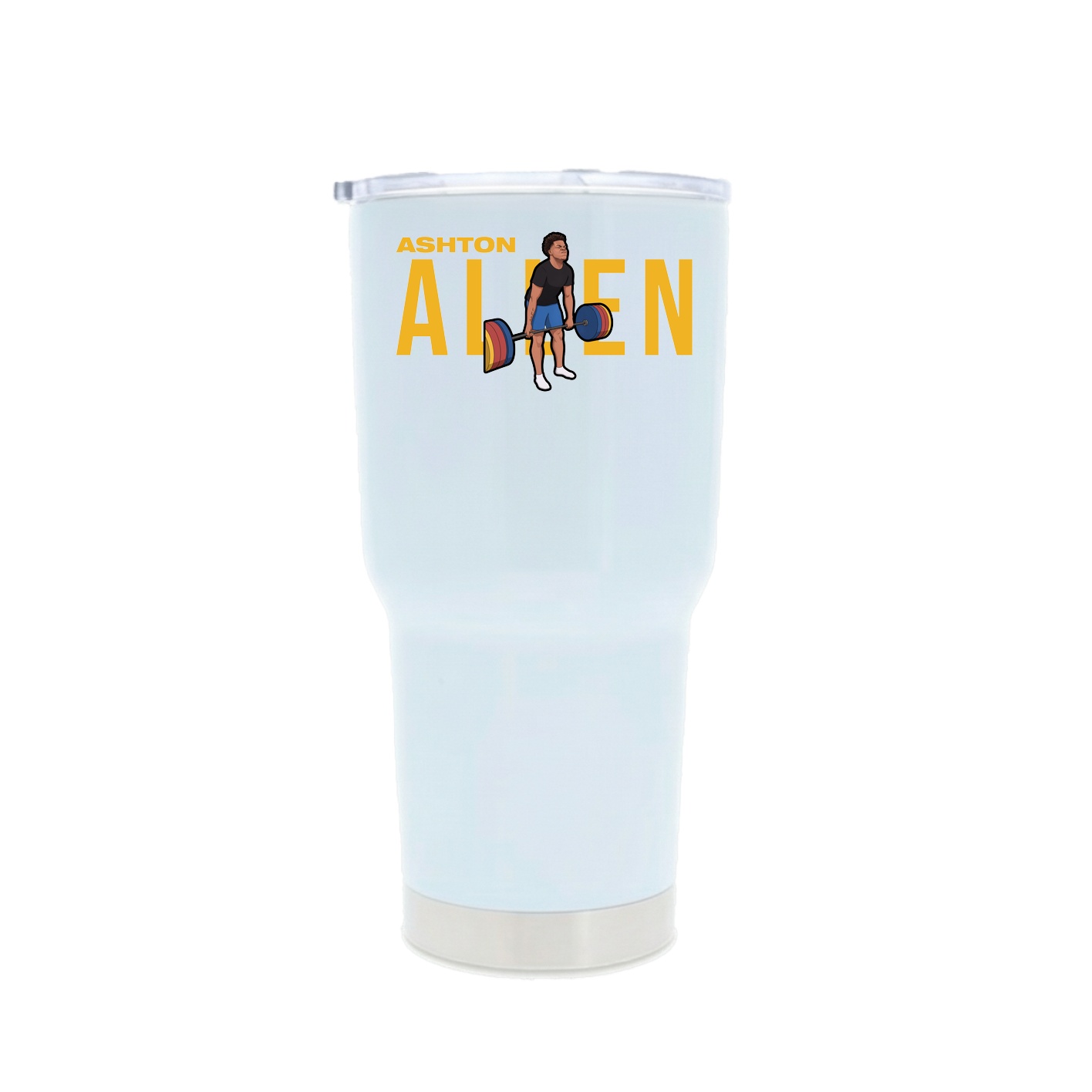 30oz Stainless Steel Tumbler — Player Name in White