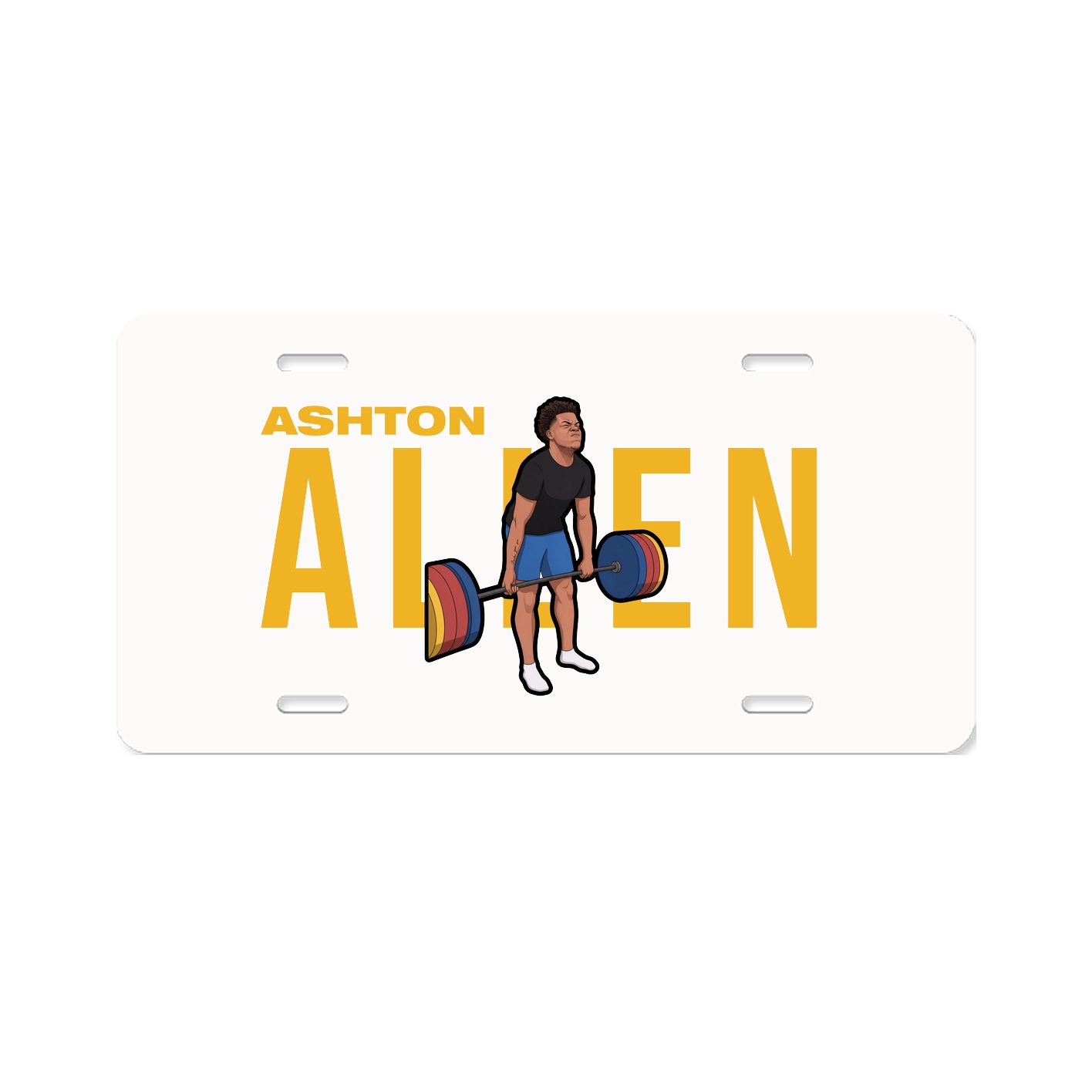 License Plate — Player Name in Classic