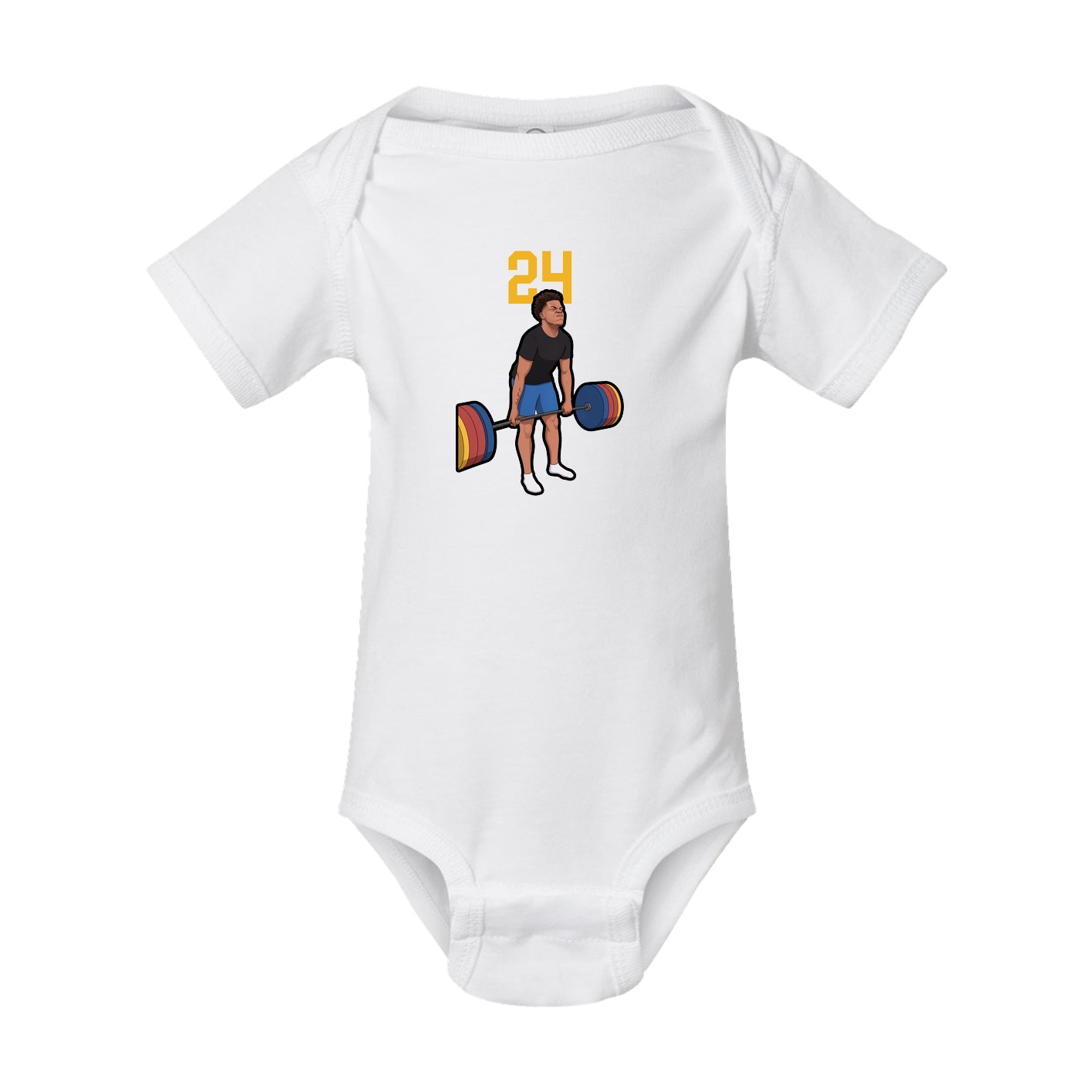 Baby Onesie — Number Top in White