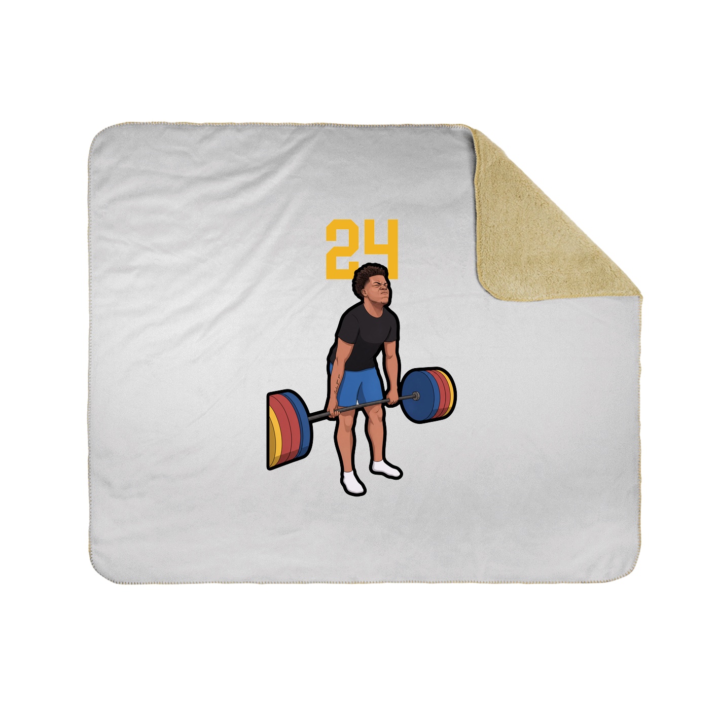 Throw Blanket — Number Top in White