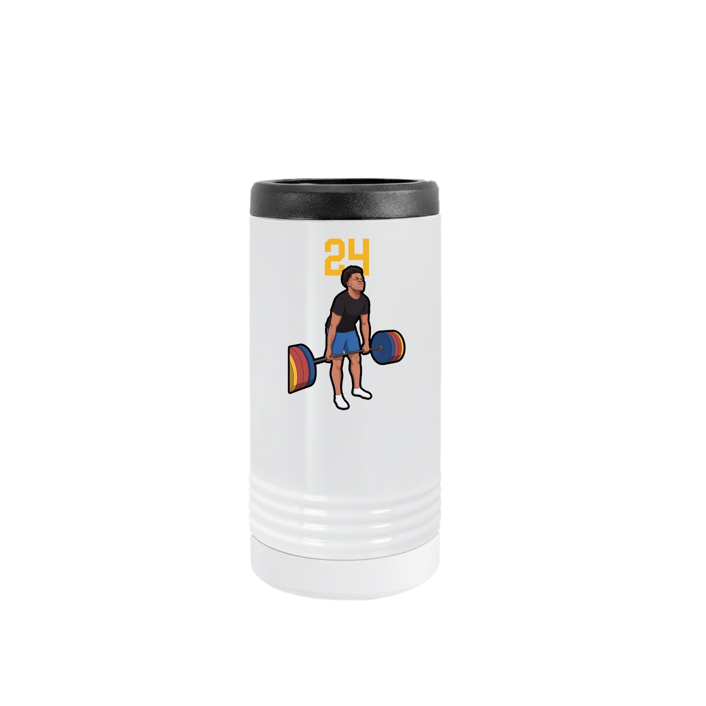 Slim Beverage Holder — Number Top in White