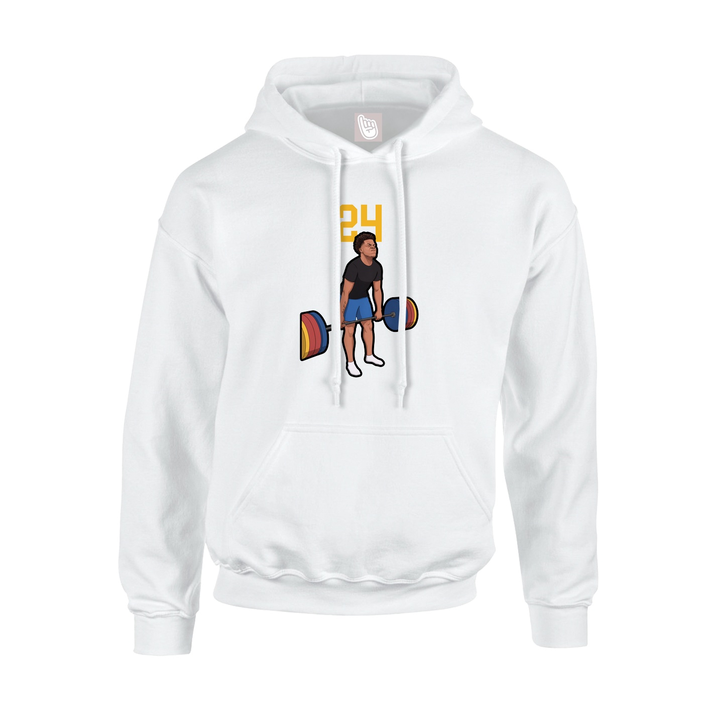 Hoodie — Number Top in White