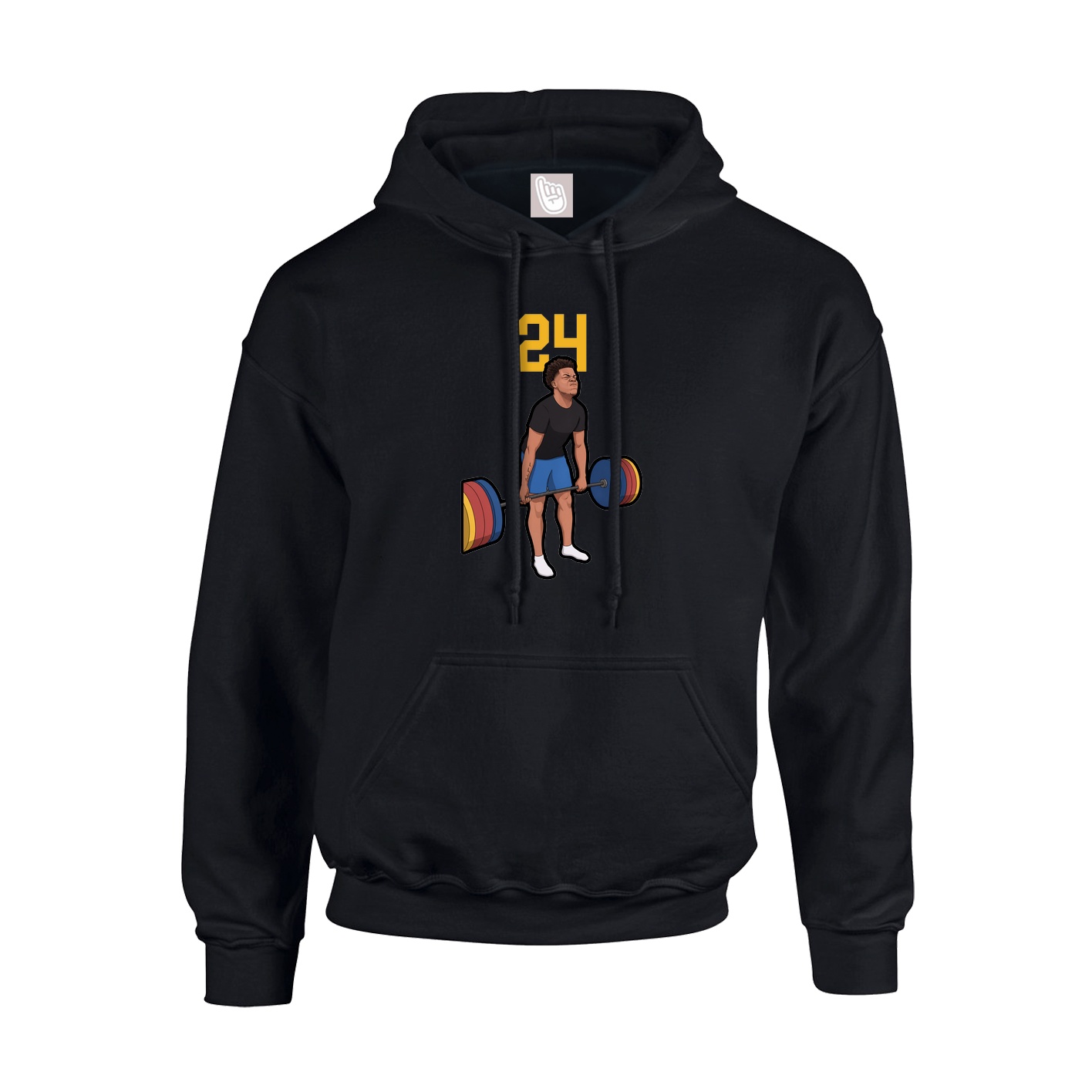Youth Hoodie — Number Top in Black