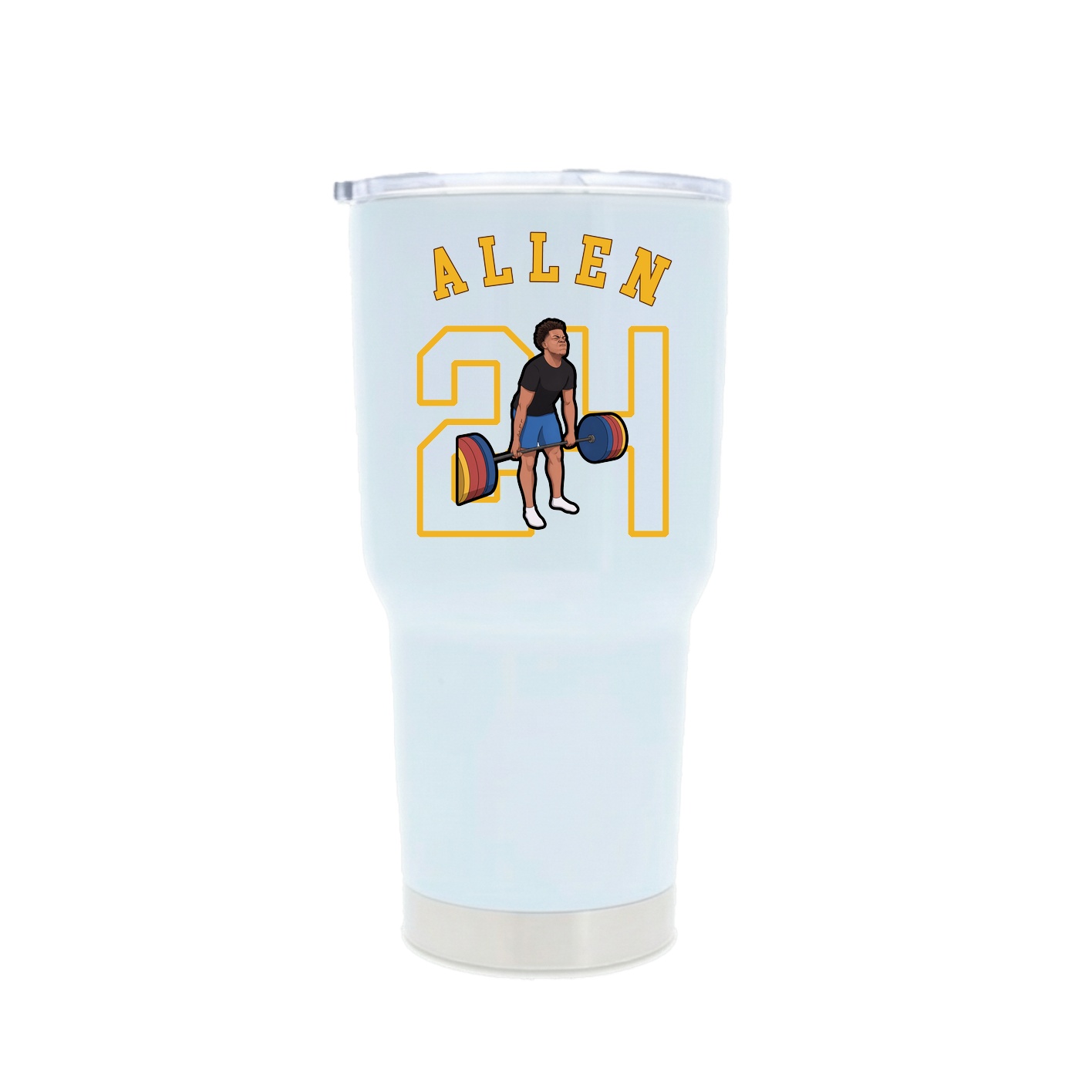 30oz Stainless Steel Tumbler — Shirsey Arch in White