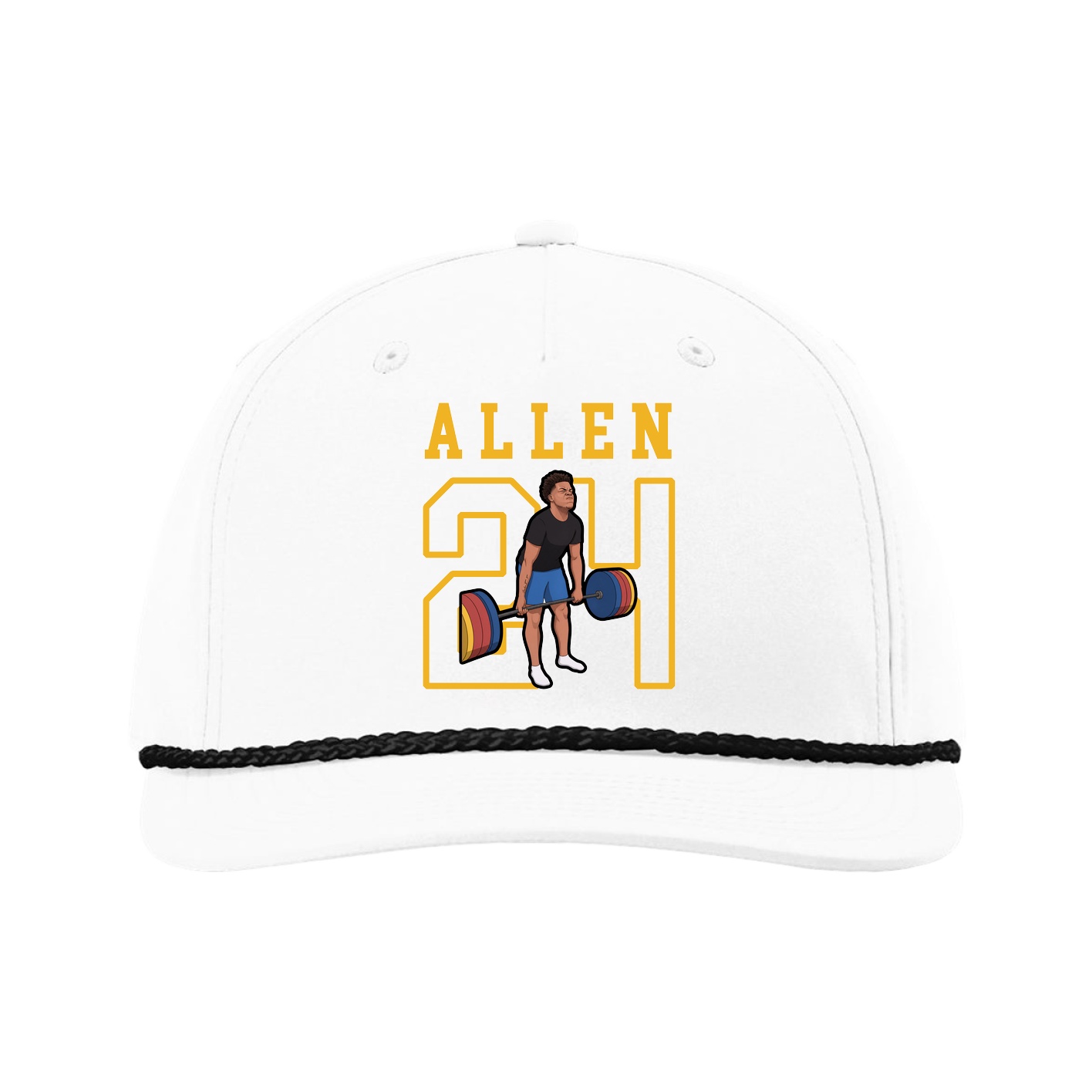 Five-Panel Classic Rope Cap — Shirsey in White