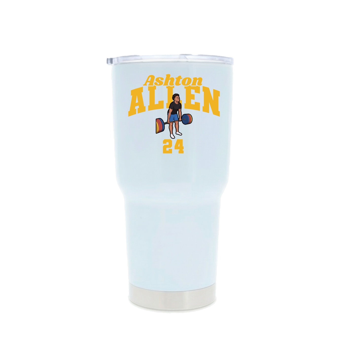 30oz Stainless Steel Tumbler — Signature Arch in White