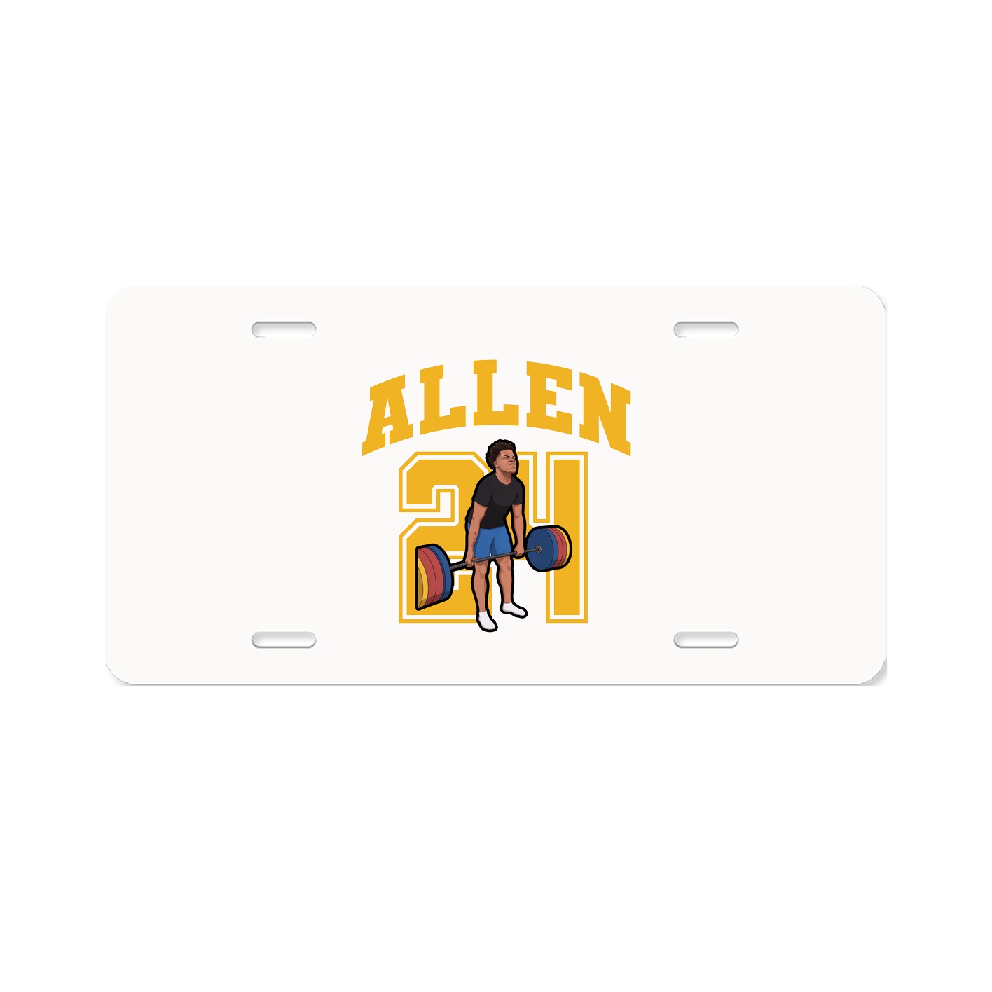 License Plate — Number in Classic