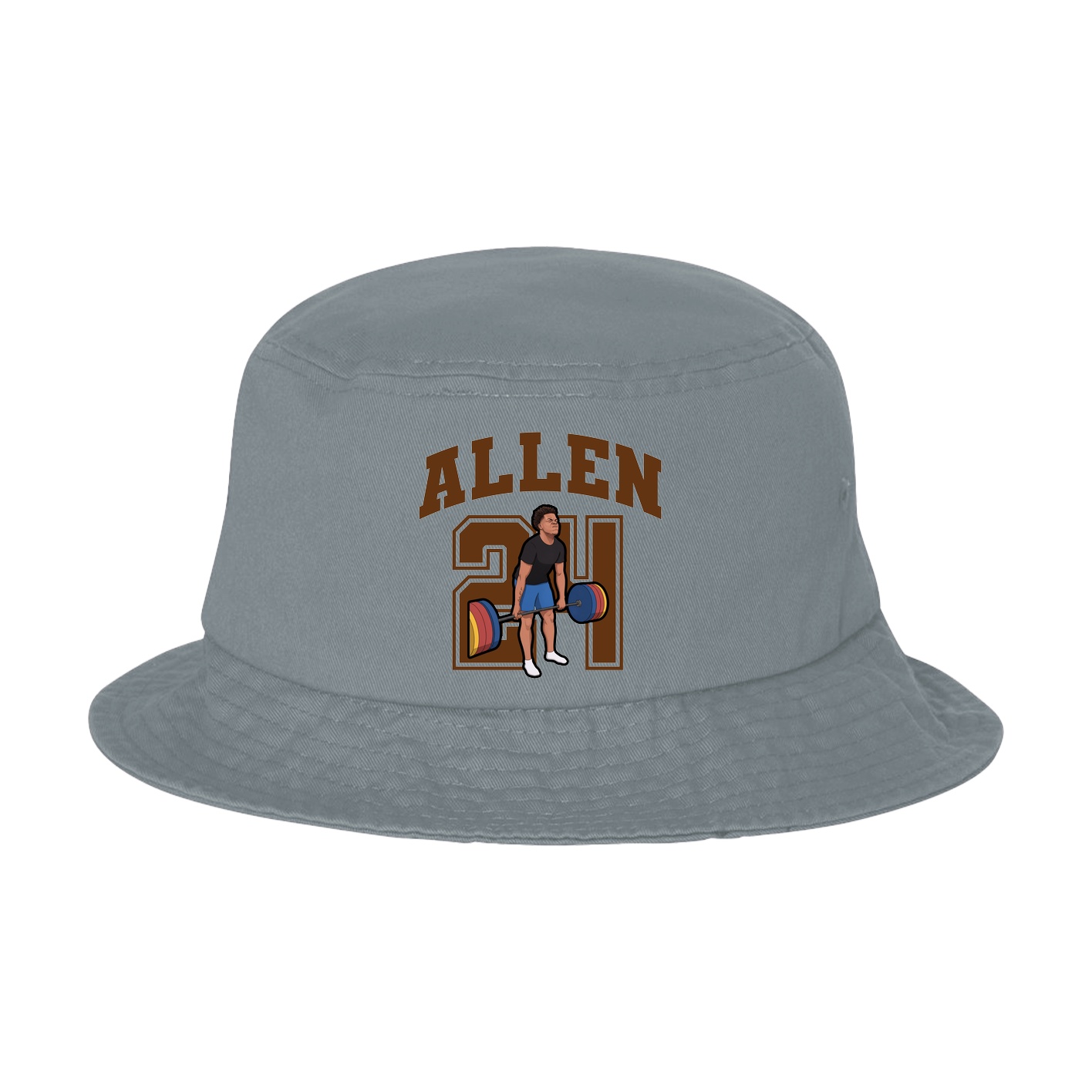 Bucket Cap — Number in Grey