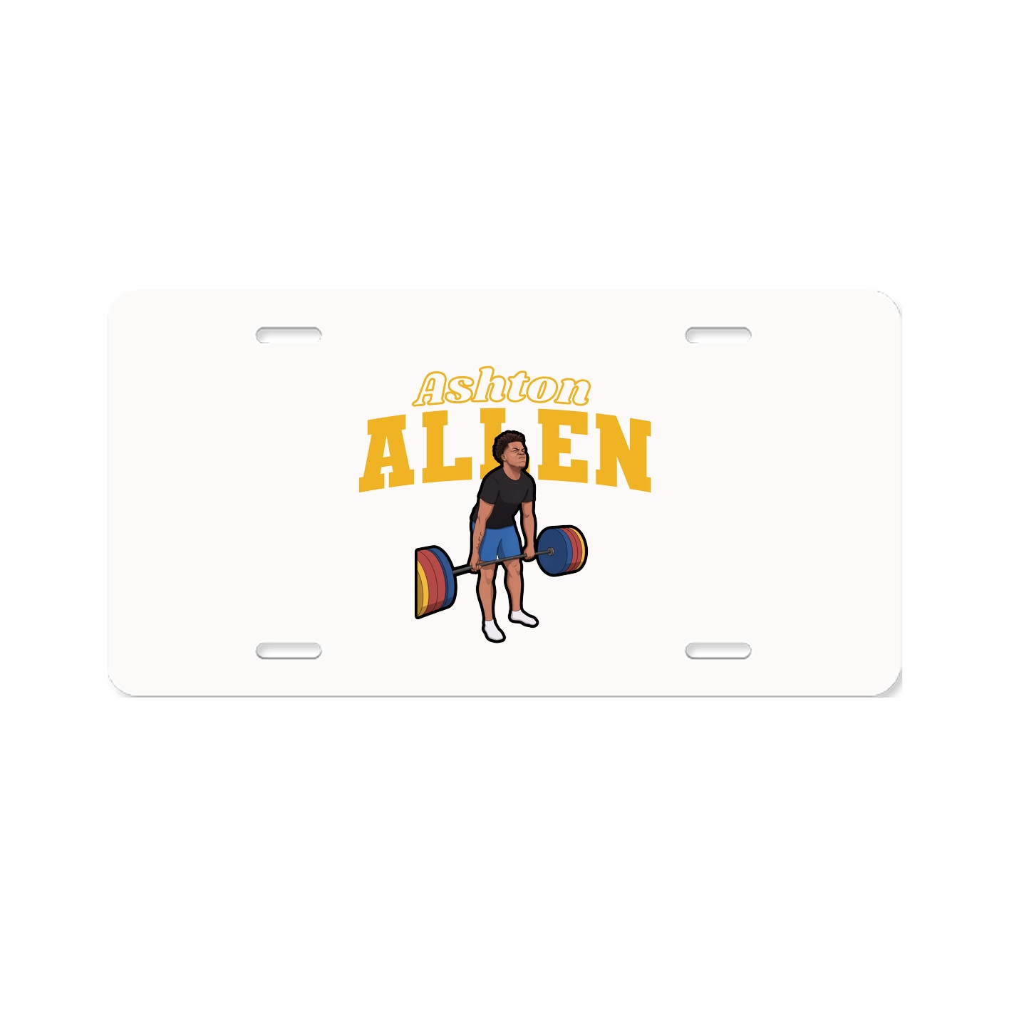 License Plate — Name Arch in Classic
