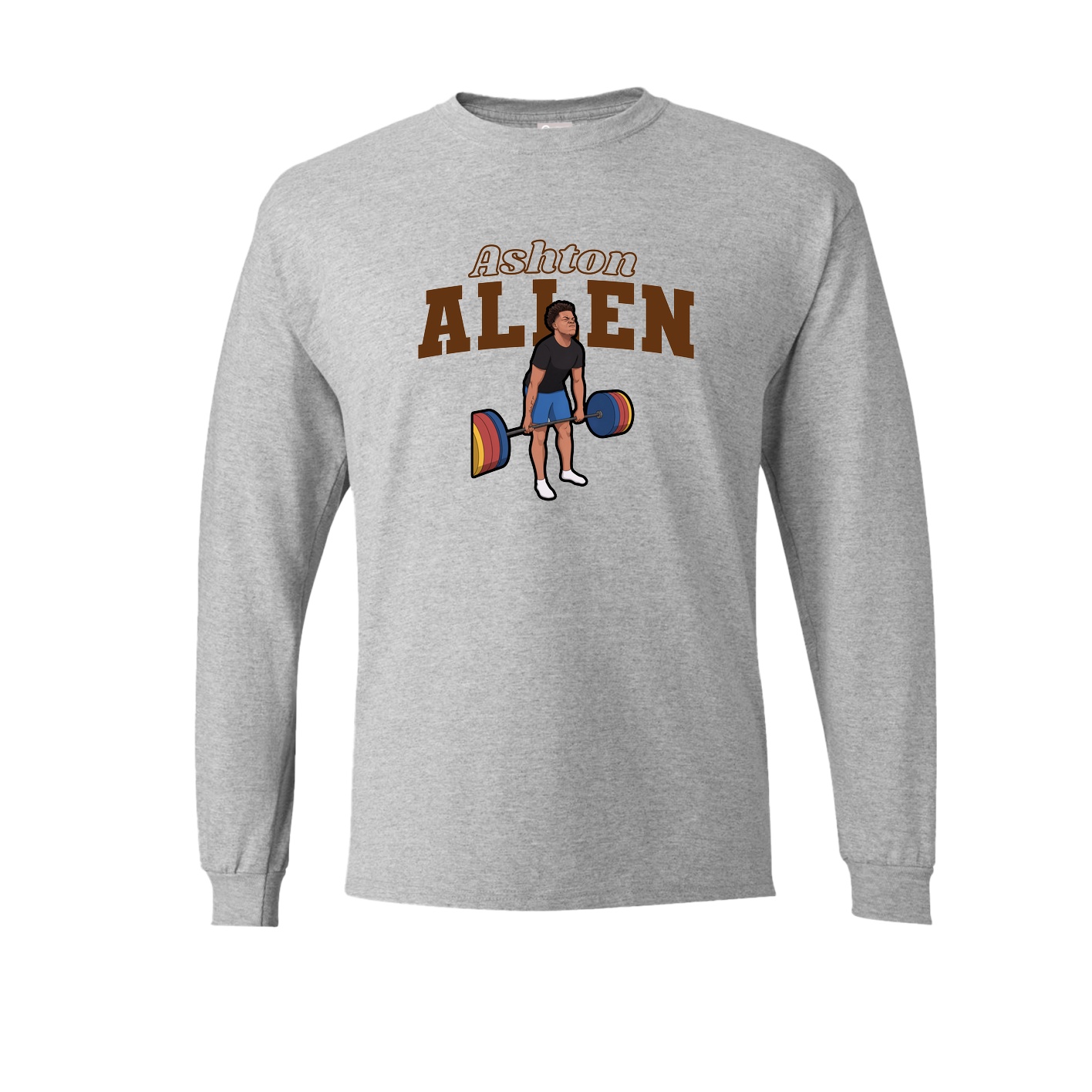 Long Sleeve Tee — Name Arch in Grey