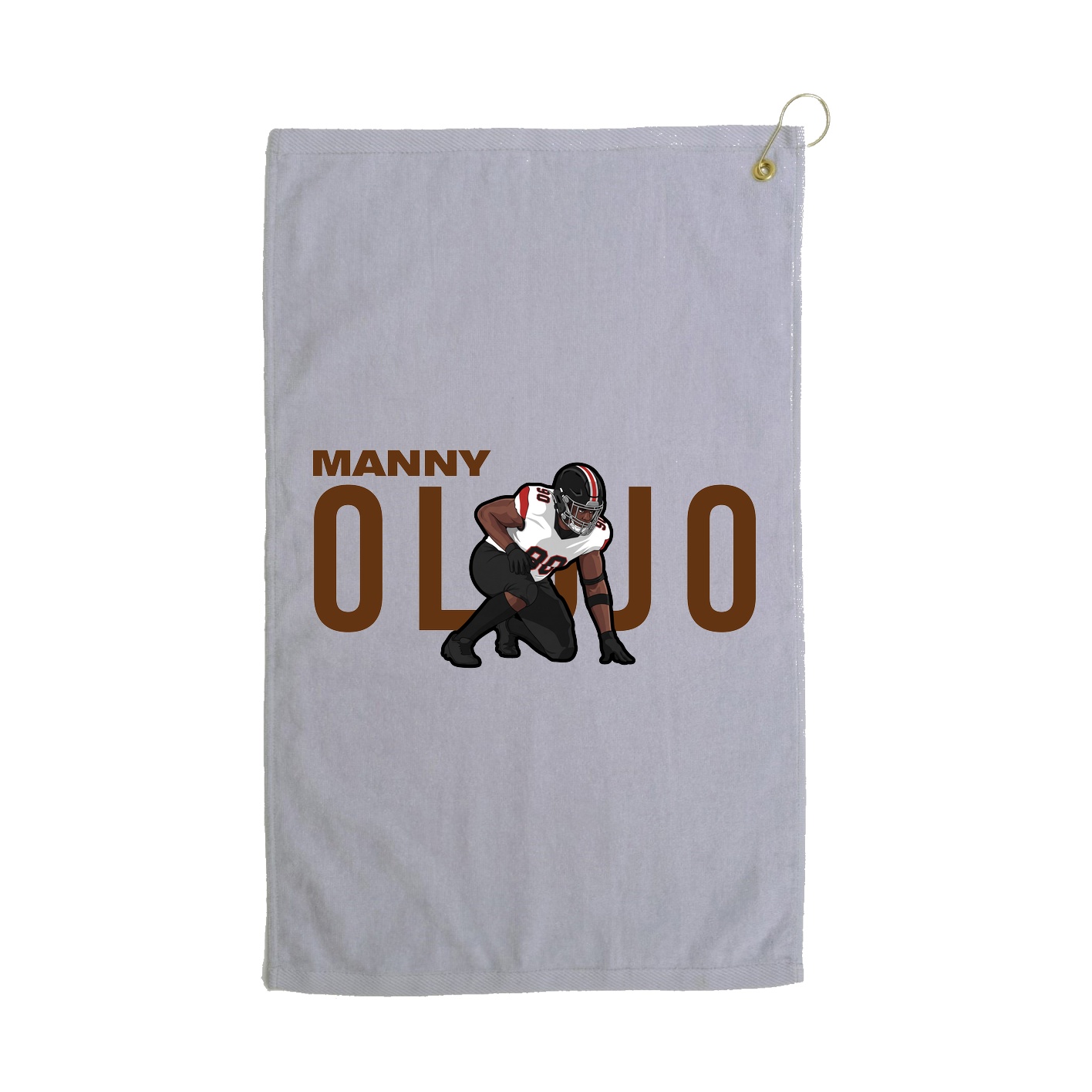 Golf Towel — Player Name in Grey