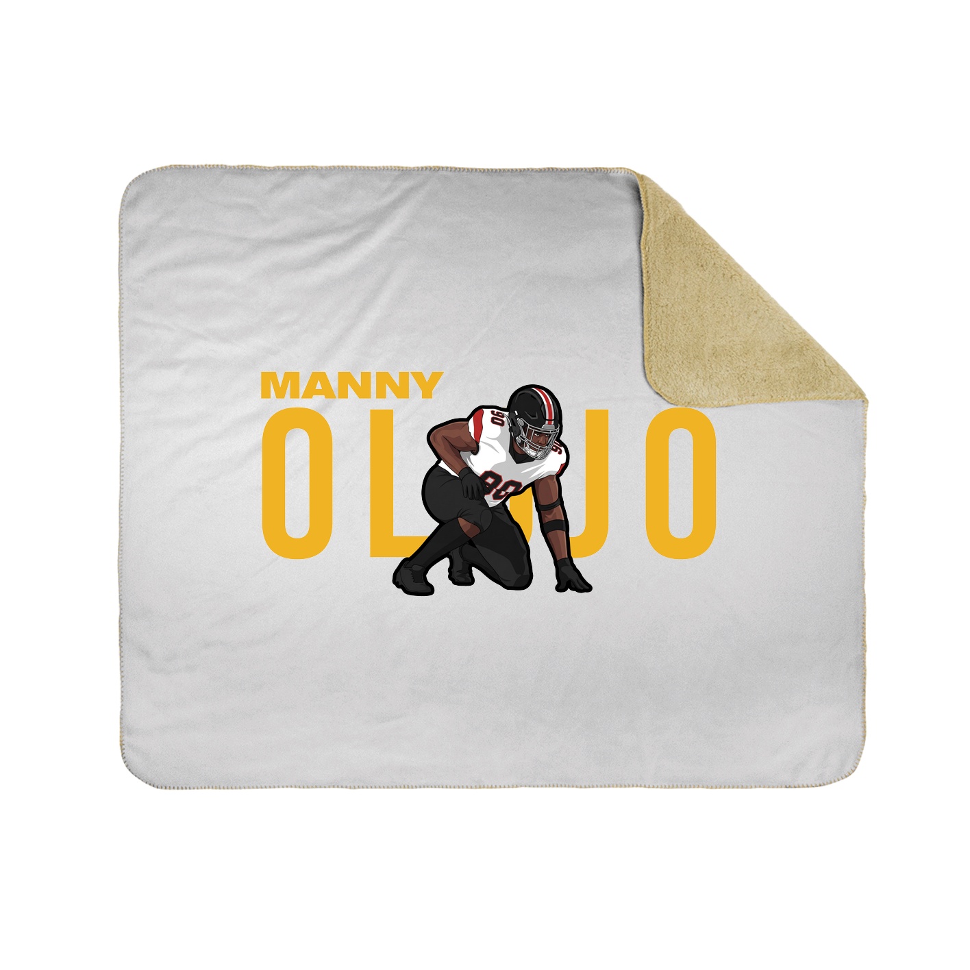Throw Blanket — Player Name in White