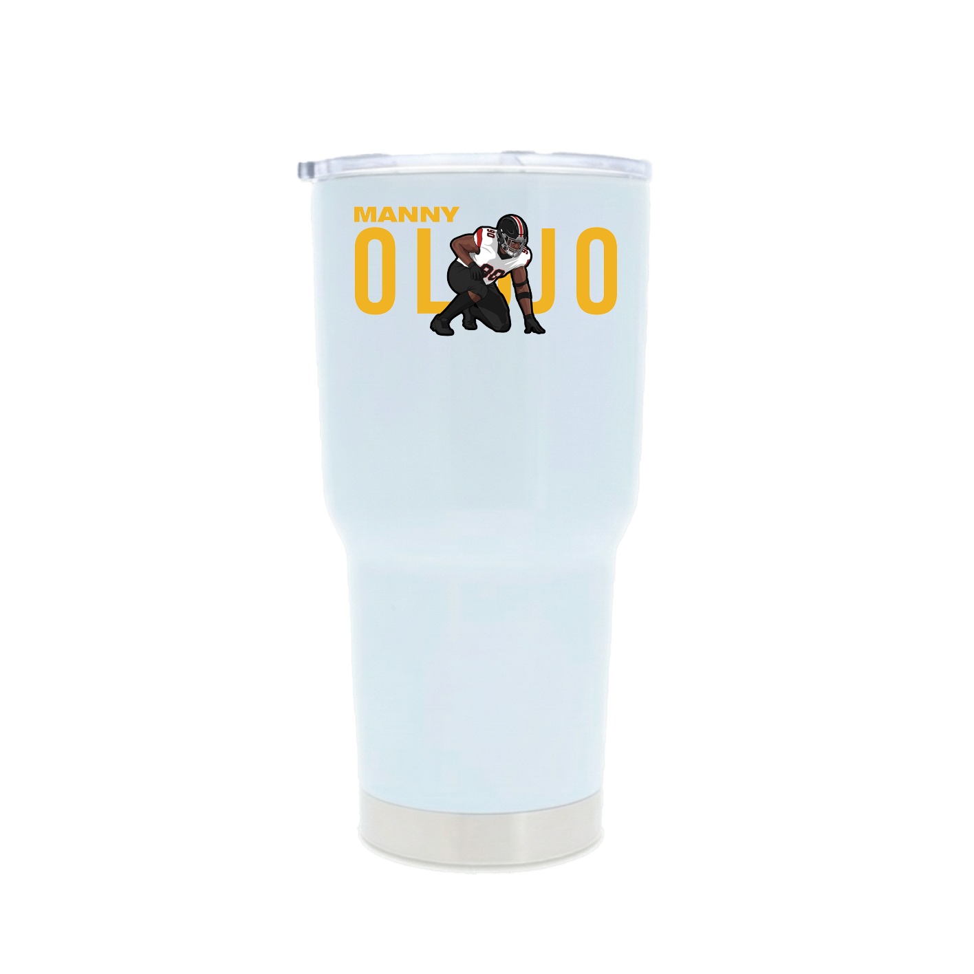 30oz Stainless Steel Tumbler — Player Name in White