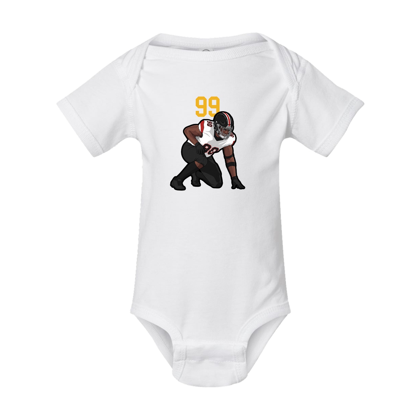 Baby Onesie — Number Top in White