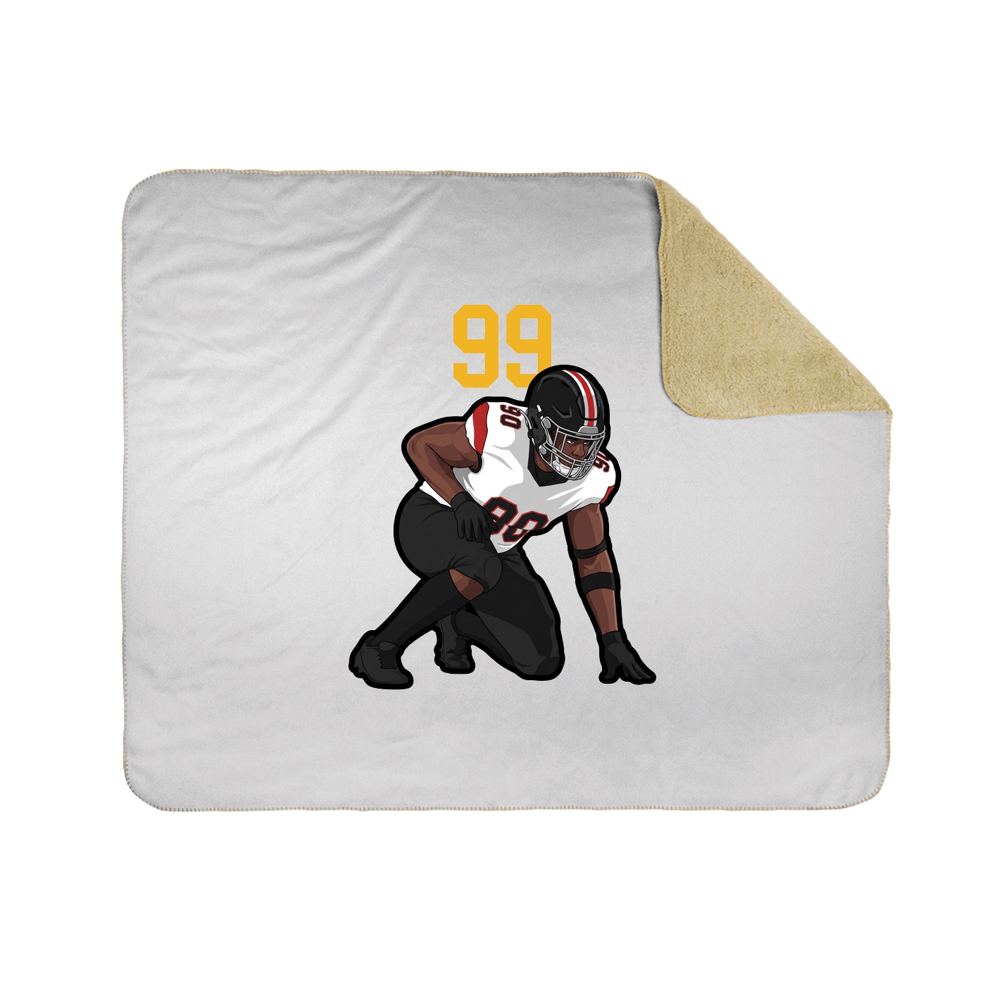 Throw Blanket — Number Top in White