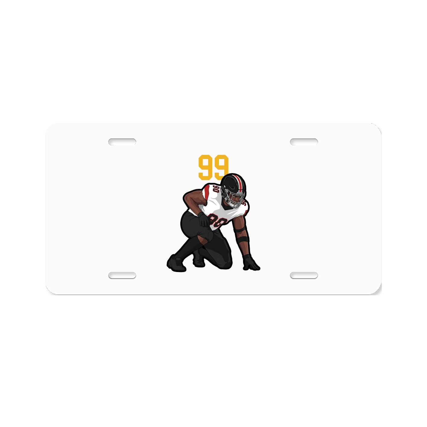 License Plate — Number Top in Classic