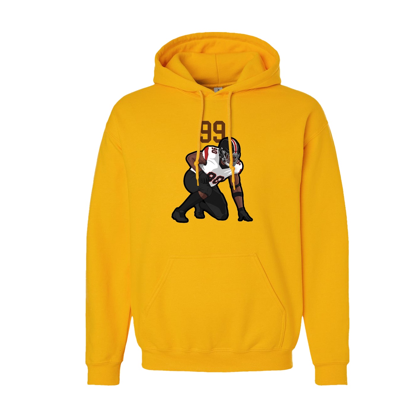 Hoodie — Number Top in Gold